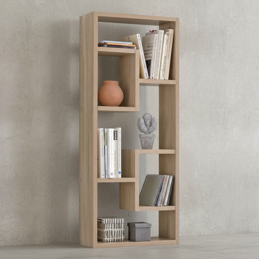 KADIMA DESIGN Wandregal ITTER: Modernes Design, Vielseitige Verwendung, Spanplattenmaterial, Sonoma