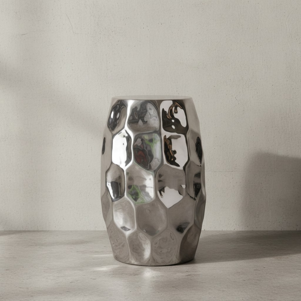 KADIMA DESIGN Orientalischer Beistelltisch ENNS: Hammerschlag-Design, Aluminium, pflegeleicht
