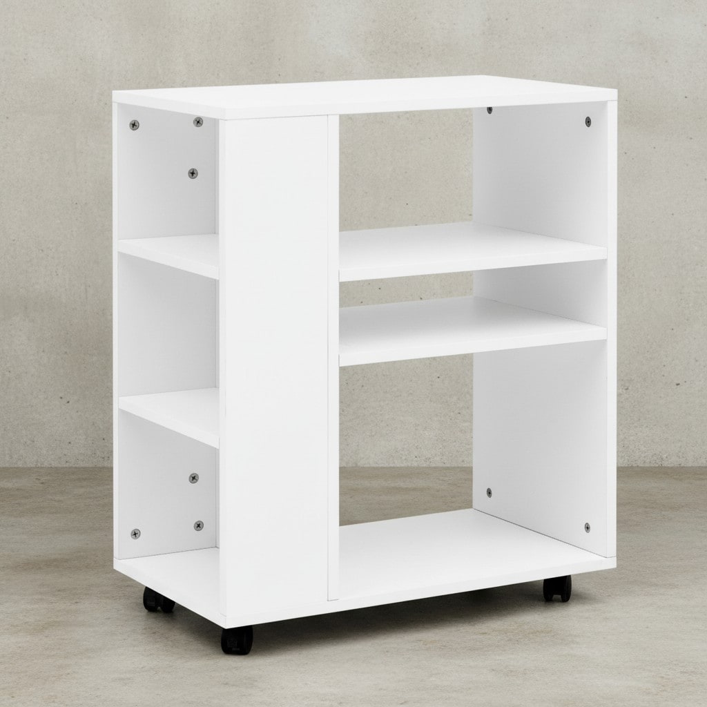 KADIMA DESIGN Regal BRENTA: Elegantes Multifunktionsm&ouml;bel, Rollen, Viel Stauraum, Modernes Design 