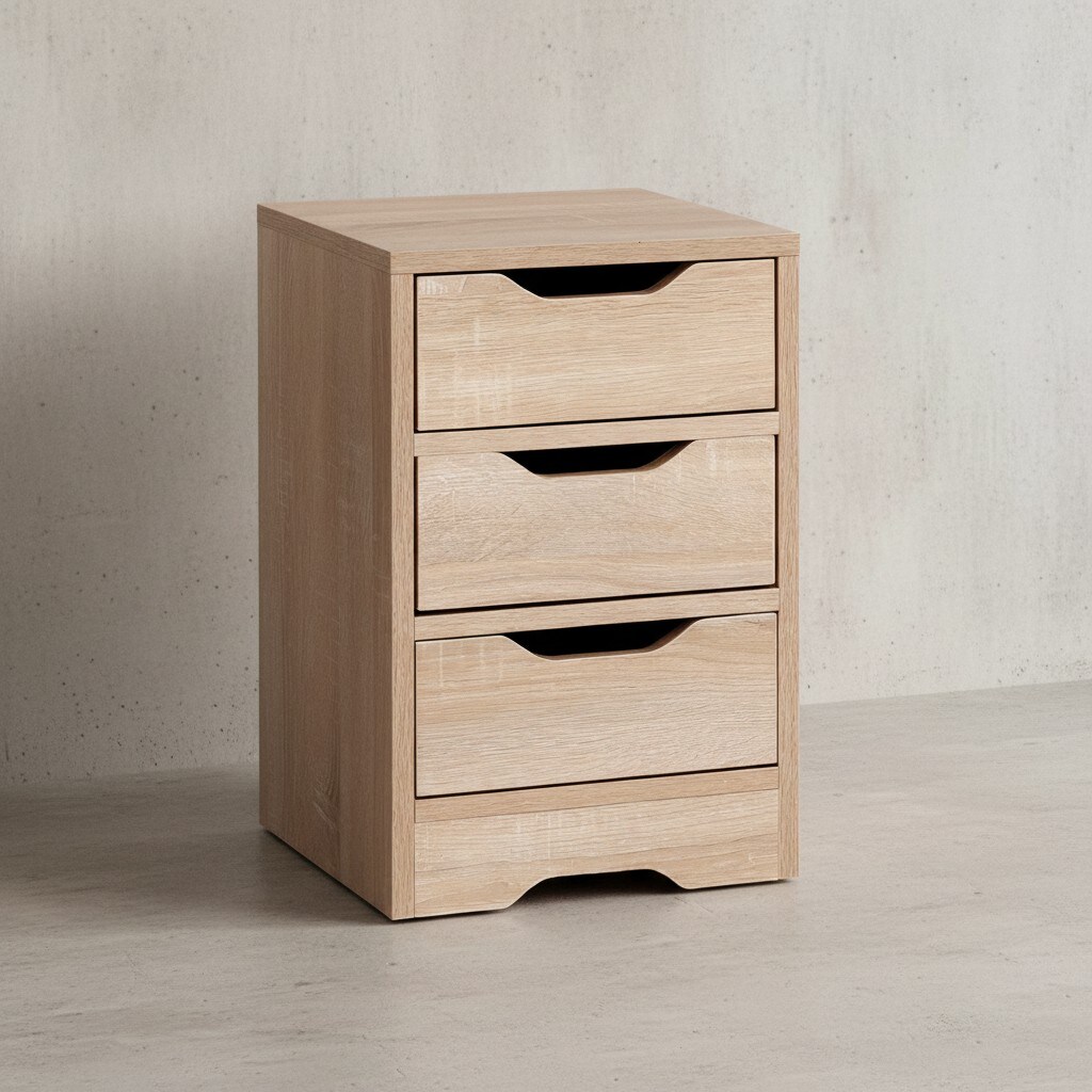 KADIMA DESIGN Nachtkonsole mit 3 Schubladen: Modernes Design, 3 Schubladen, gro&szlig;e Ablagefl&auml;che, Melaminharzbeschichtung, kratzfest, wasserabweisend. 