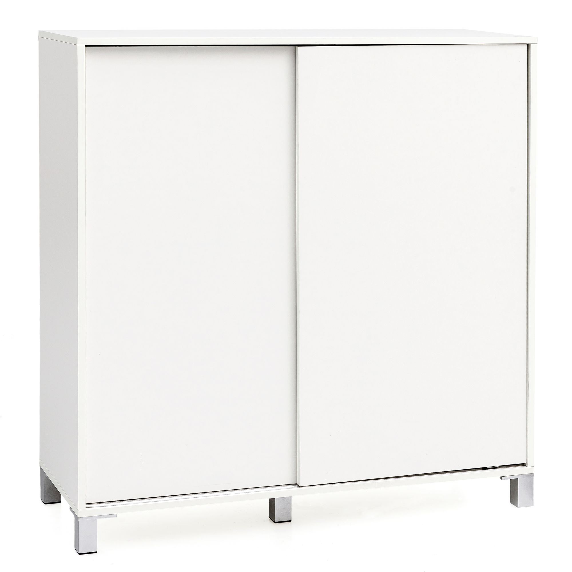 KADIMA DESIGN Schuhschrank FULDA: 20 Paar Schuhe, moderne Ablagef&auml;cher, Schiebet&uuml;ren, kratzfest, Melaminharz, Sonoma-Farbe, Anti-Rutsch-Noppen. 