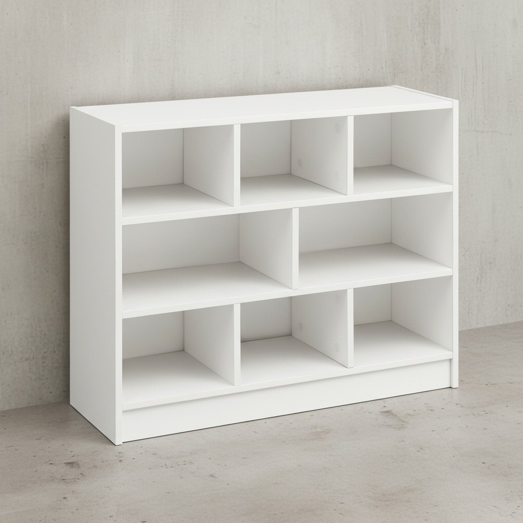 KADIMA DESIGN Holzb&uuml;cherregal mit Melaminharz-Beschichtung und Stauraum, Modernes Design 