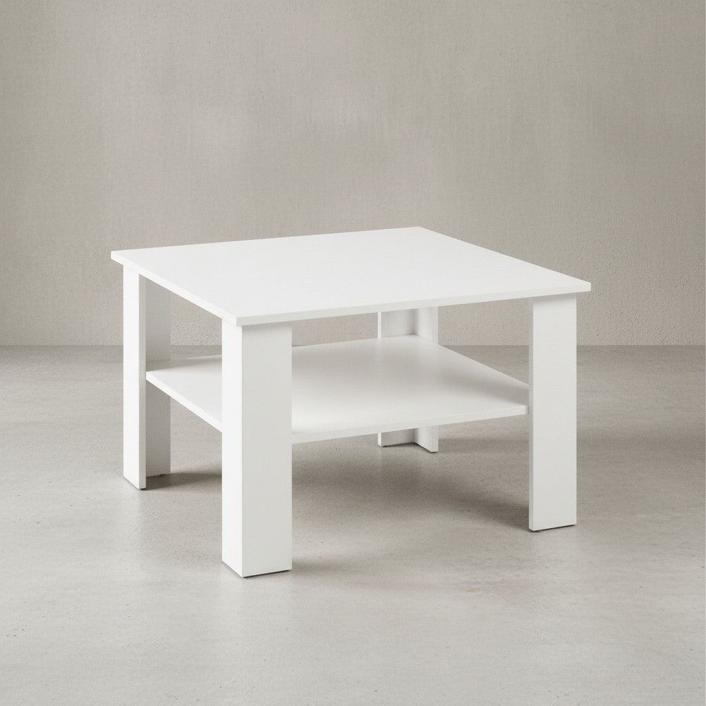 KADIMA DESIGN Couchtisch NIDDA Holz: Sonoma Eiche, Melaminharzbeschichtung, kratzfest, Ablagefl&auml;che, 60 kg Belastbarkeit. 