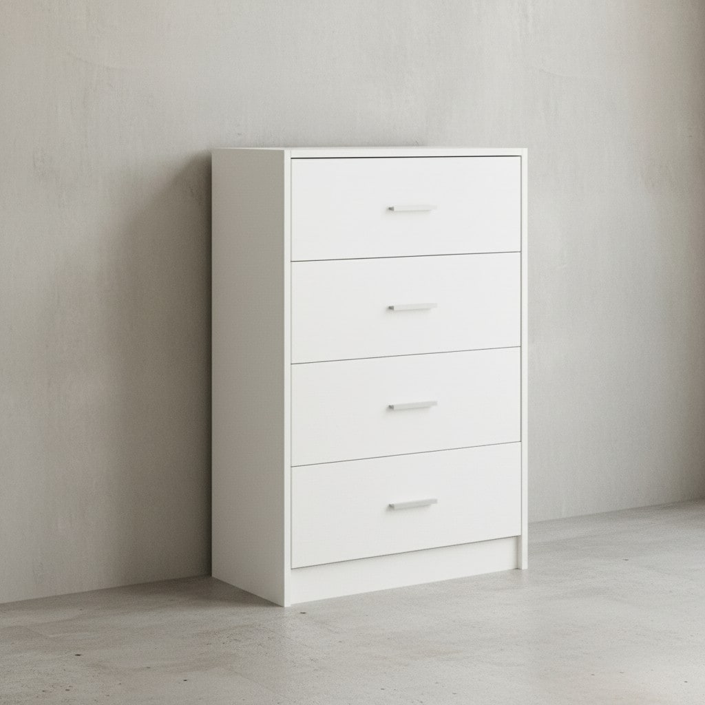 KADIMA DESIGN Hochglanz Sideboard, 4 Schubladen, modern, zeitlos, vielseitig einsetzbar.
