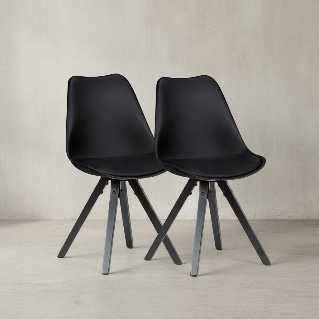 KADIMA DESIGN Esszimmerstuhl LUND: Modernes Design, Stoffbezug, Holzstandbeine, Filzgleiter, einfache Montage. 