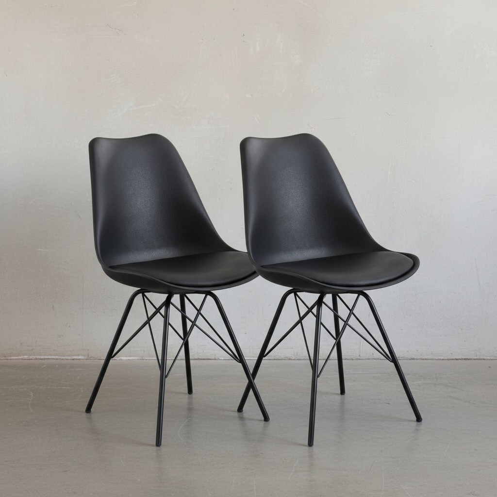 KADIMA DESIGN Skandinavische Esszimmerst&uuml;hle, 2er Set, Samt oder Kunststoff, verschiedene Farben 