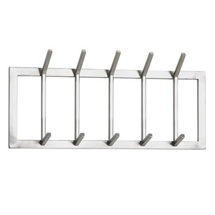KADIMA DESIGN Wandgarderobe aus Metall, Elegante Kleiderhakenleiste mit 10 Haken für Jacken, Mäntel und Accessoires 