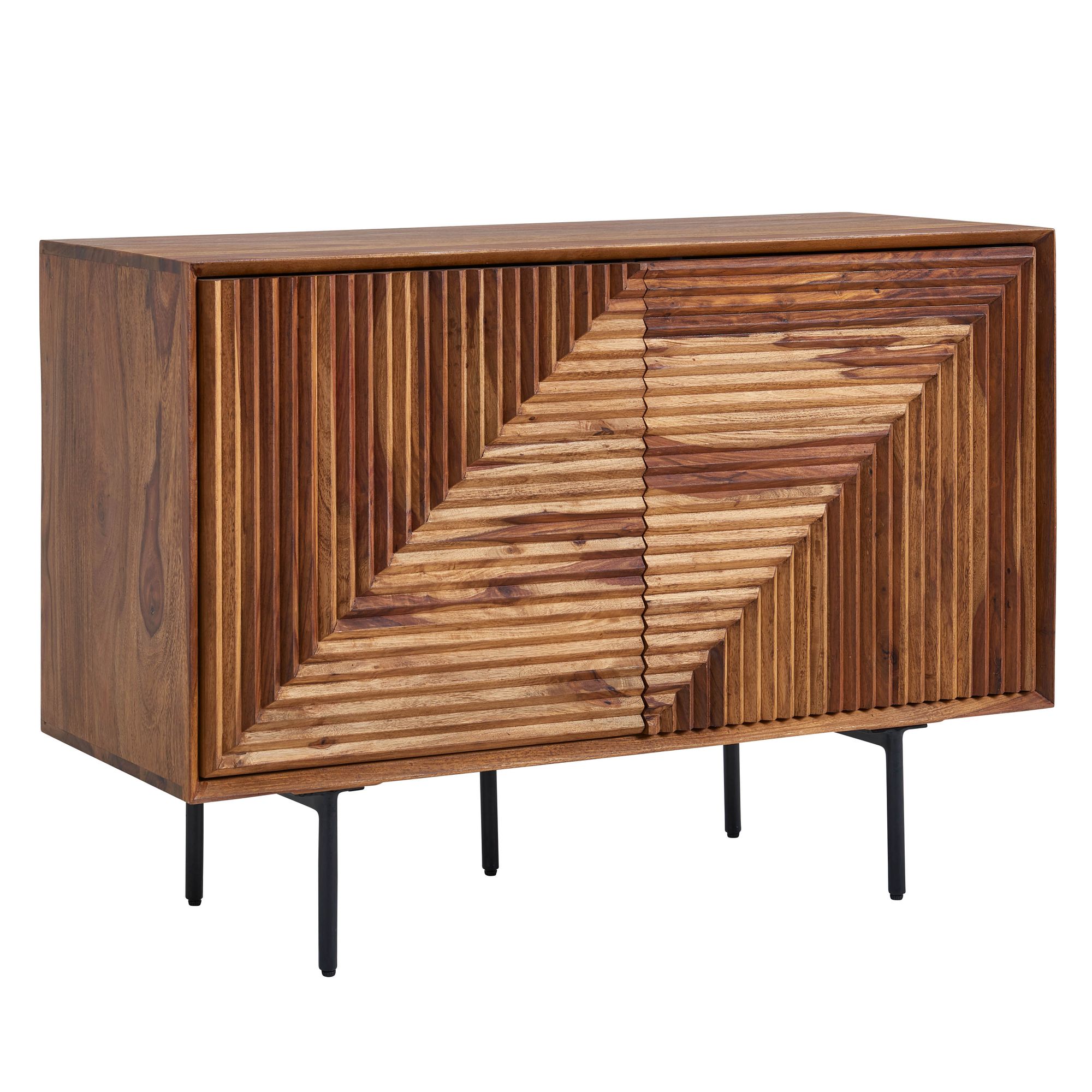 KADIMA DESIGN "Harmony" 3D-Sideboard mit Metalldetails und viel Stauraum, Elegantes Wood-Design 