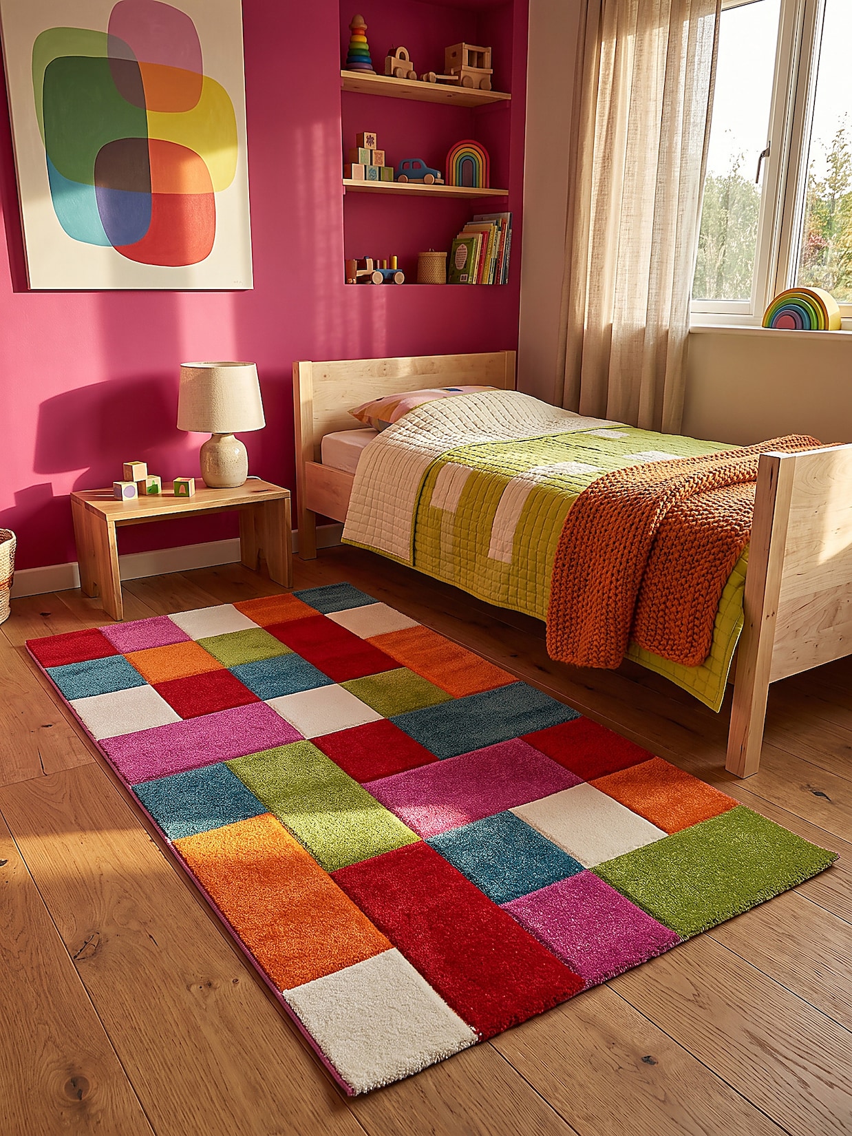 Kinderteppich Pflegeleicht Mehrfarbig 80x150 cm - CASOLA Kadima