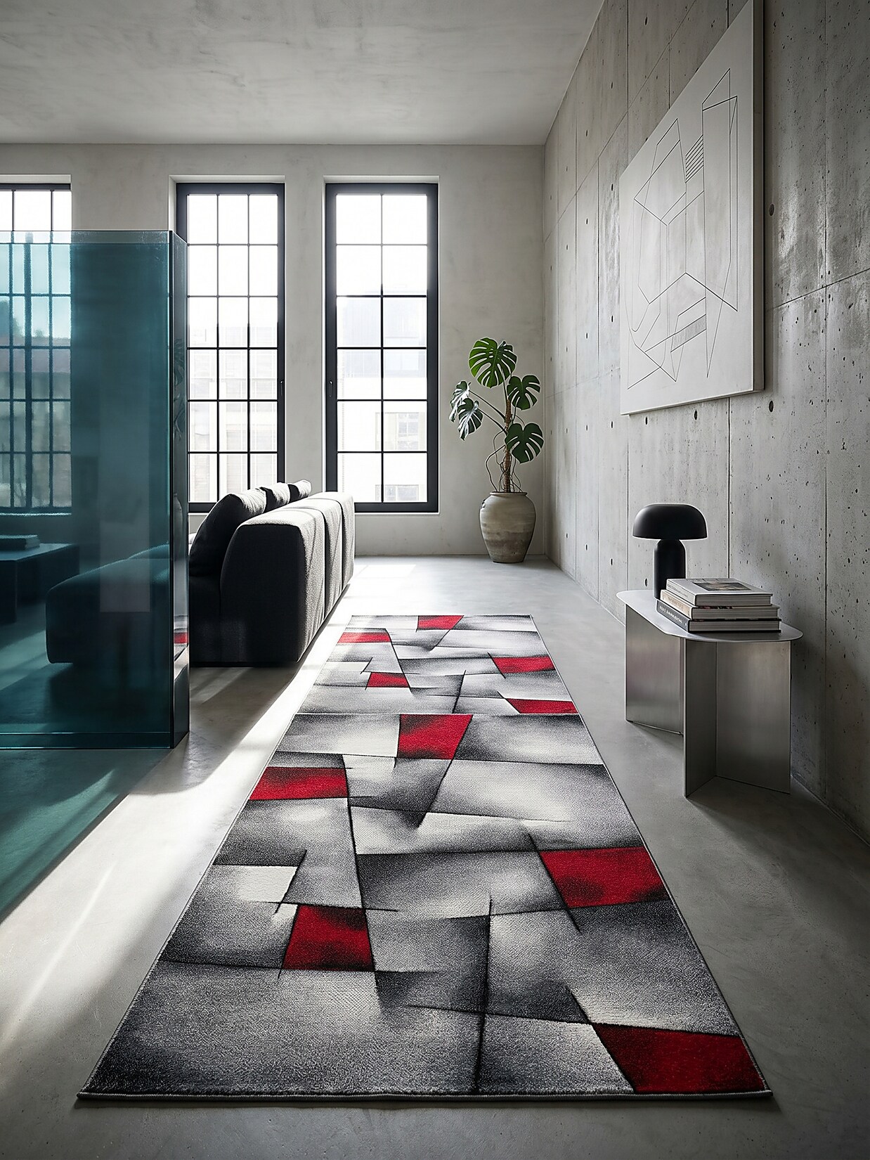 Läufer Polypropylen Rot 80x150 cm - BIENO Kadima Design