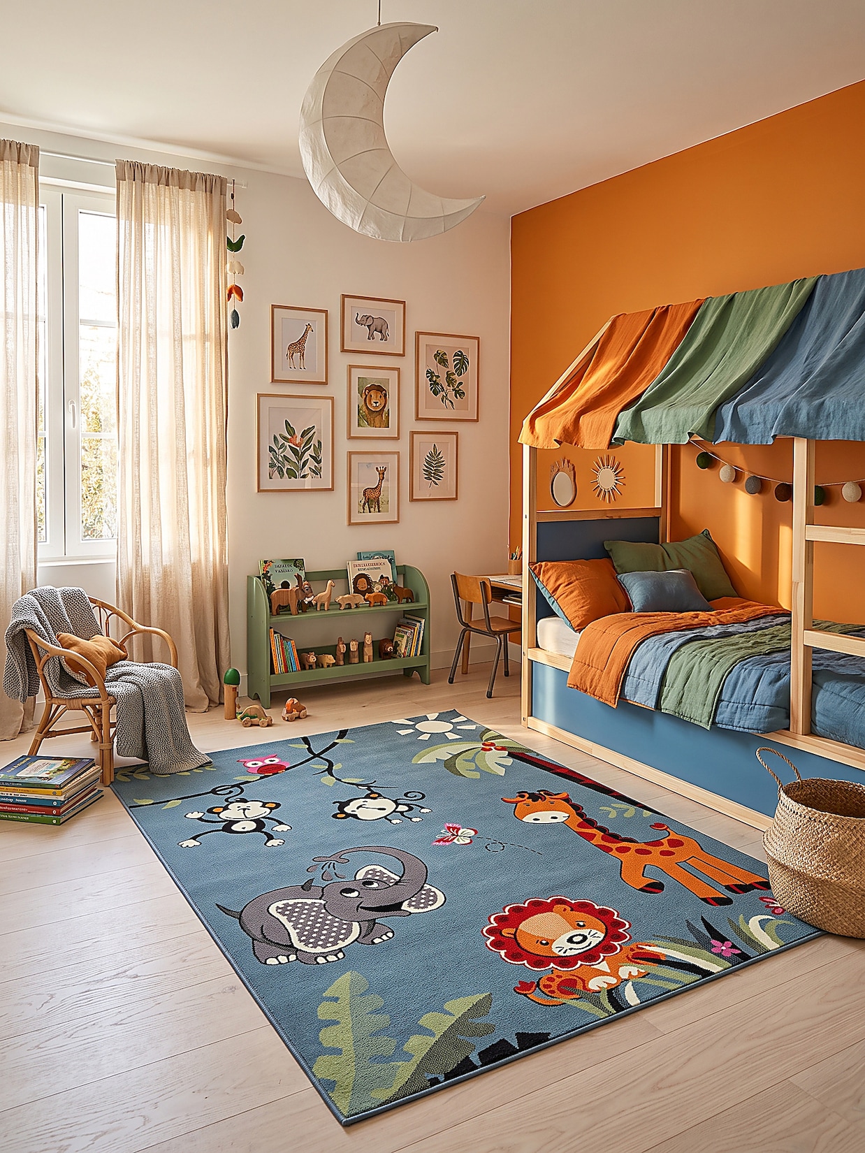 Kinderteppich Pflegeleicht Blau 120x170 cm - CASOLA Kadima Design