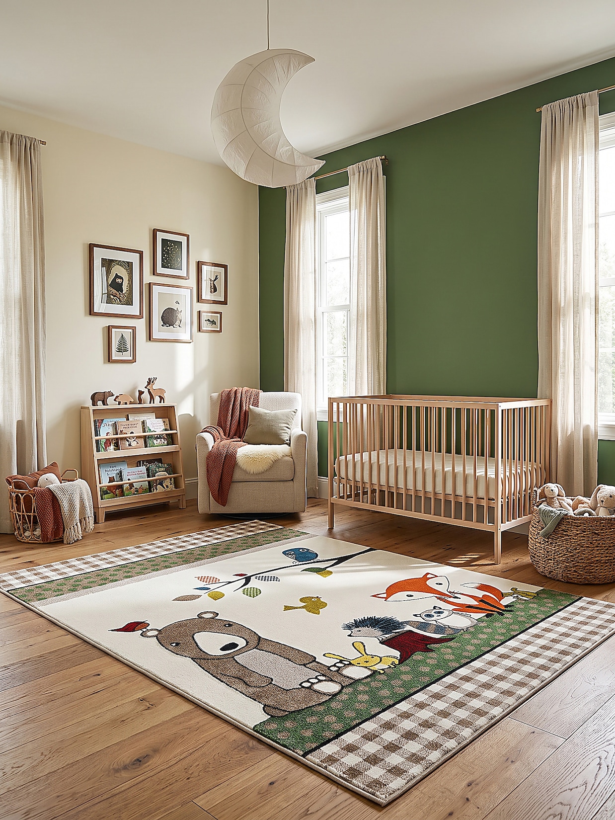Kinderteppich Pflegeleicht Creme 120x170 cm - CASOLA Kadima Design