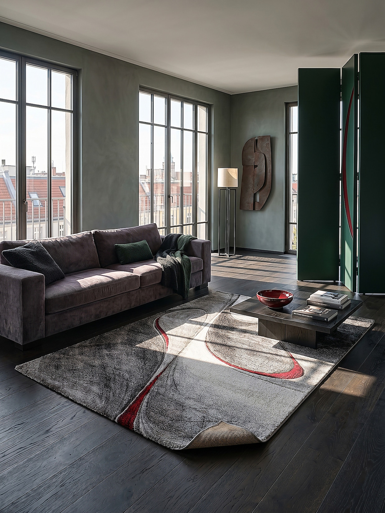 Teppich Polypropylen Rot 200x290 cm - BIENO Kadima Design