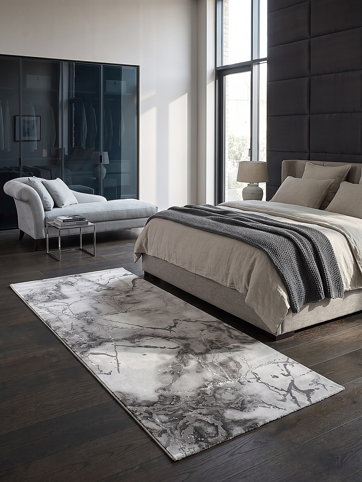 Läufer Polypropylen Grau 80x150 cm - SVEDA Kadima Design