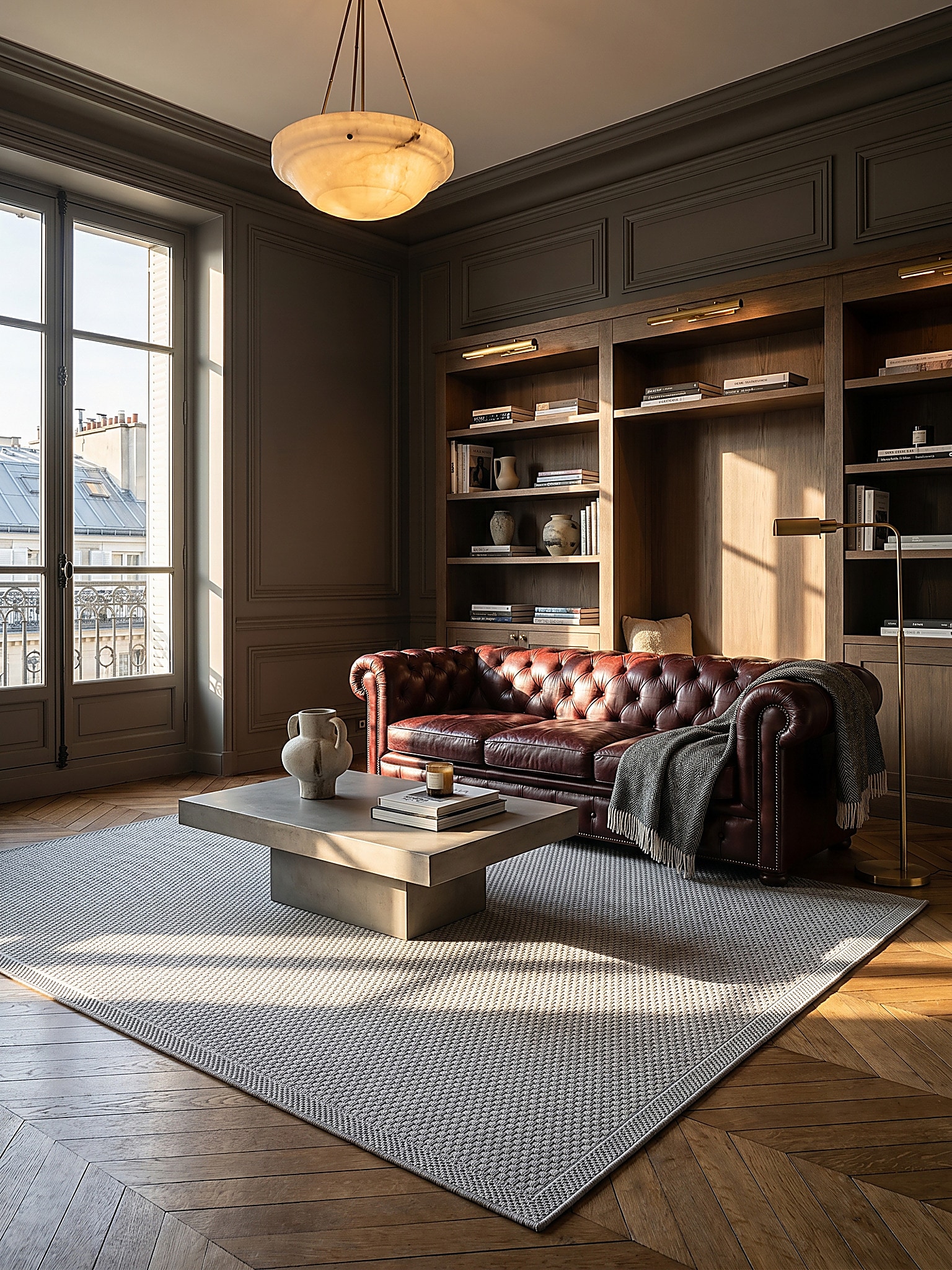 Flachgewebe-Teppich robust Grau 160x220 cm - NURE | Kadima Design 