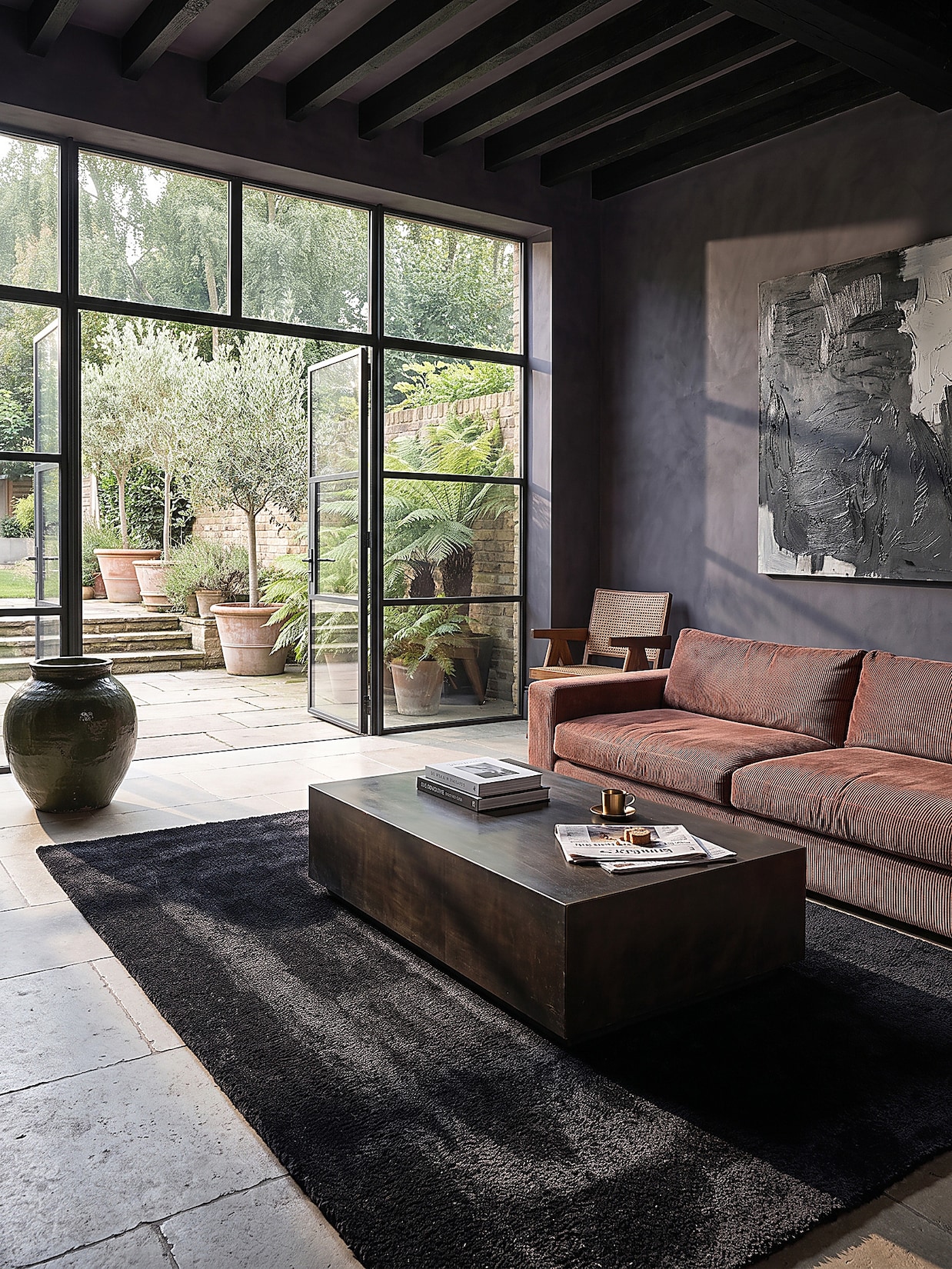 Teppich Antirutsch Schwarz 140x200 cm - ALDAN Kadima Design