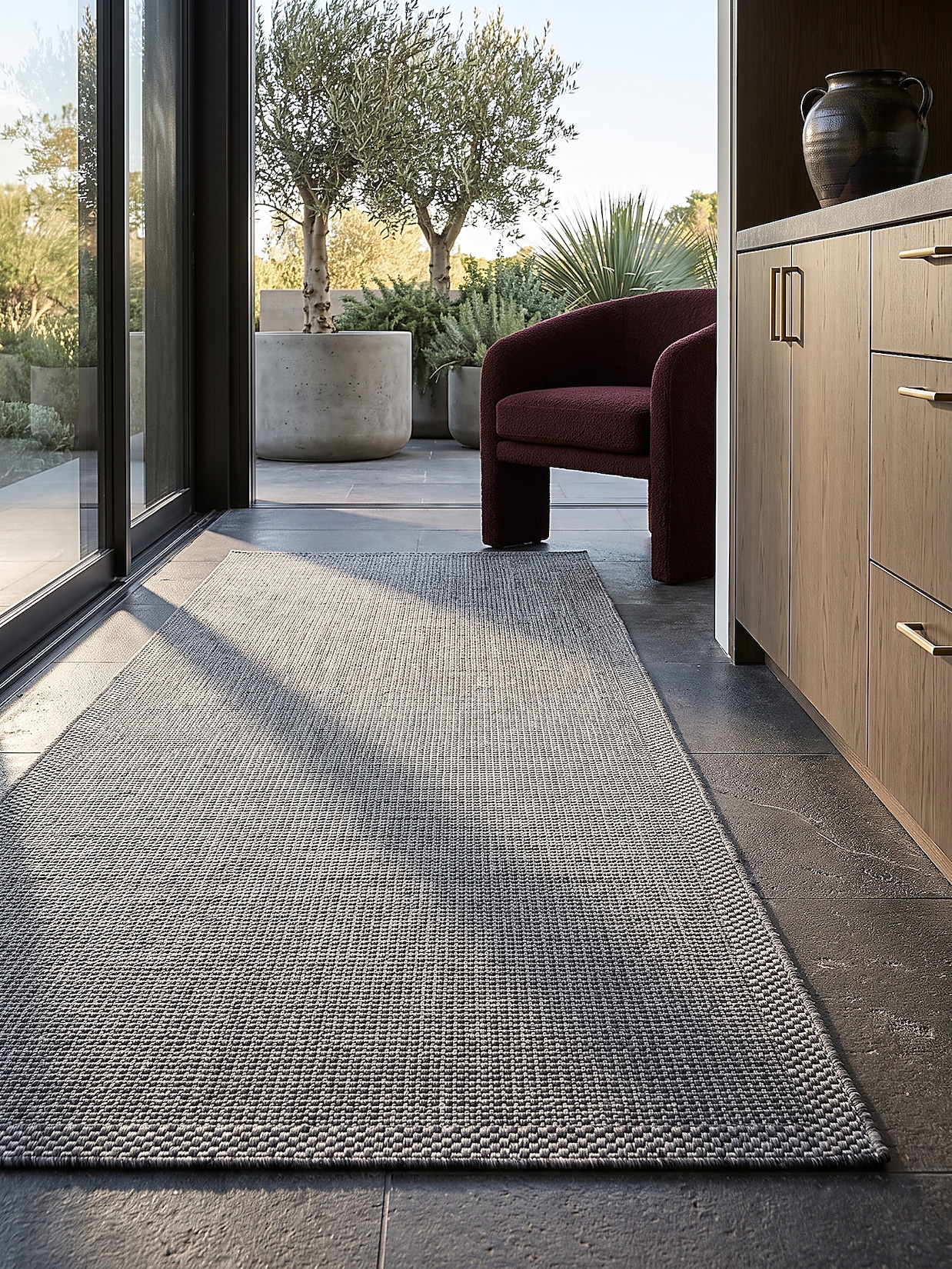 Läufer Pflegeleicht Grau 67x180 cm - ESERA Kadima Design