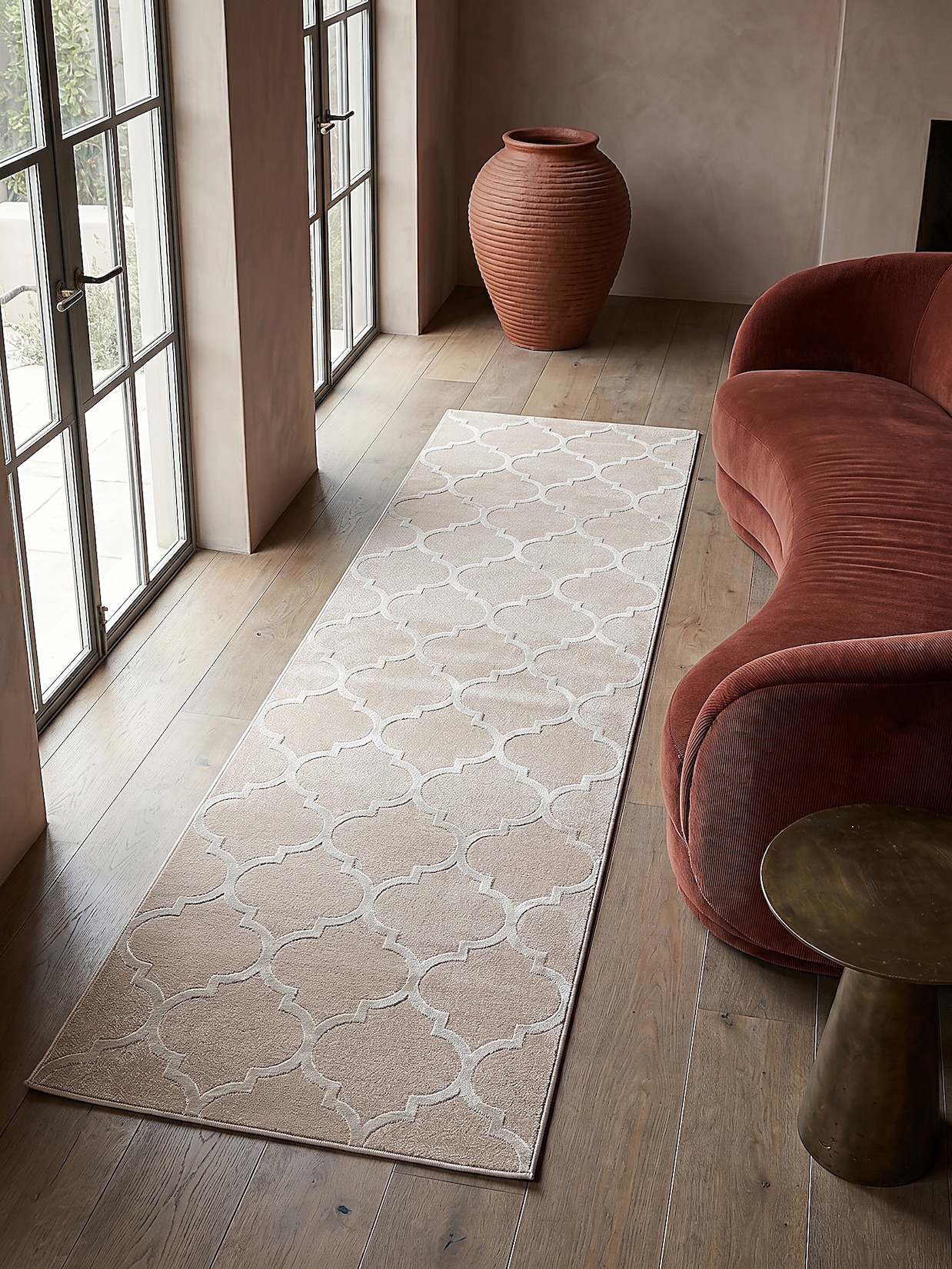 Läufer Polyester Beige 80x300 cm - ERESMA Kadima Design