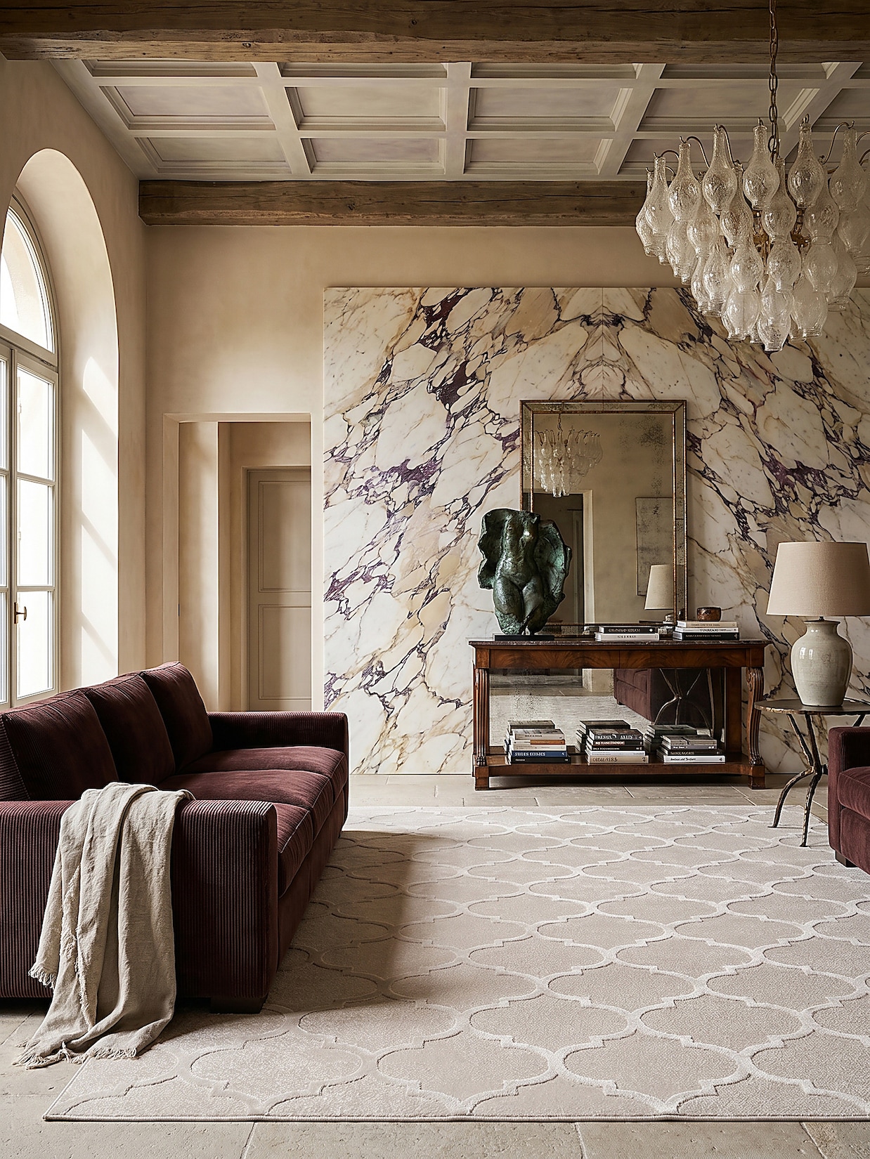 Teppich Polyester Beige 140x200 cm - ERESMA Kadima Design