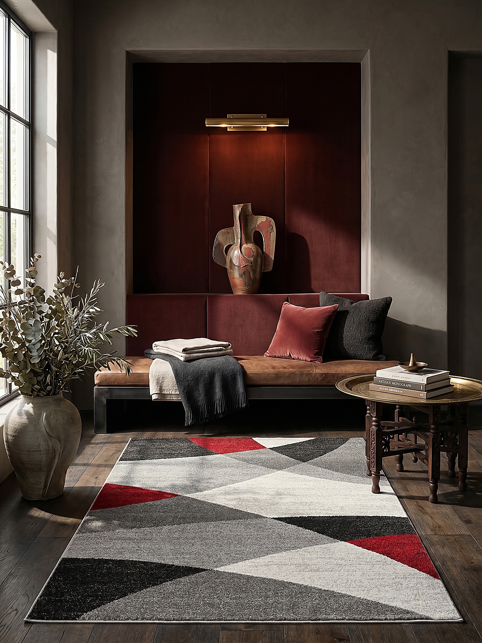 Niederflor-L&auml;ufer Pflegeleicht Grau 80x140 cm - THUR | Kadima Design 