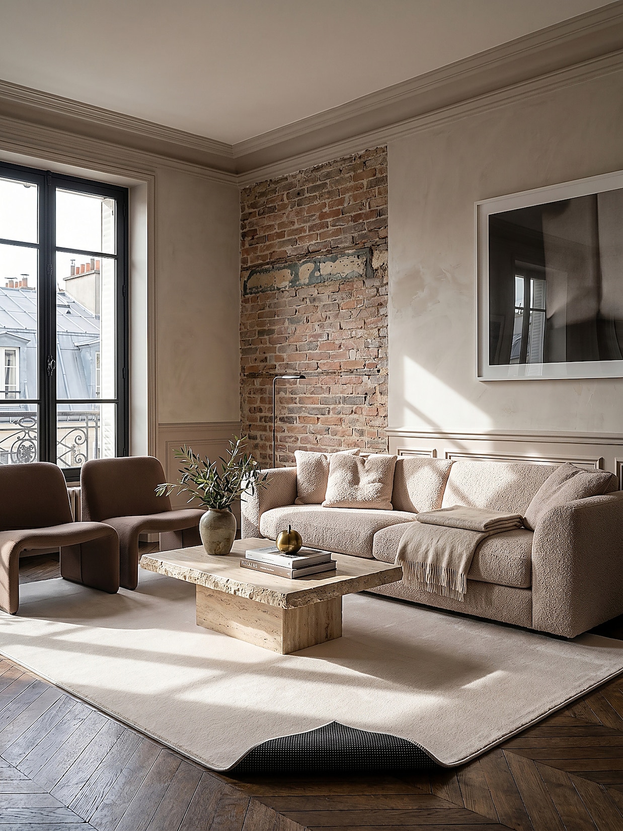 Teppich Antirutsch Beige 140x200 cm - DOUBS Kadima Design
