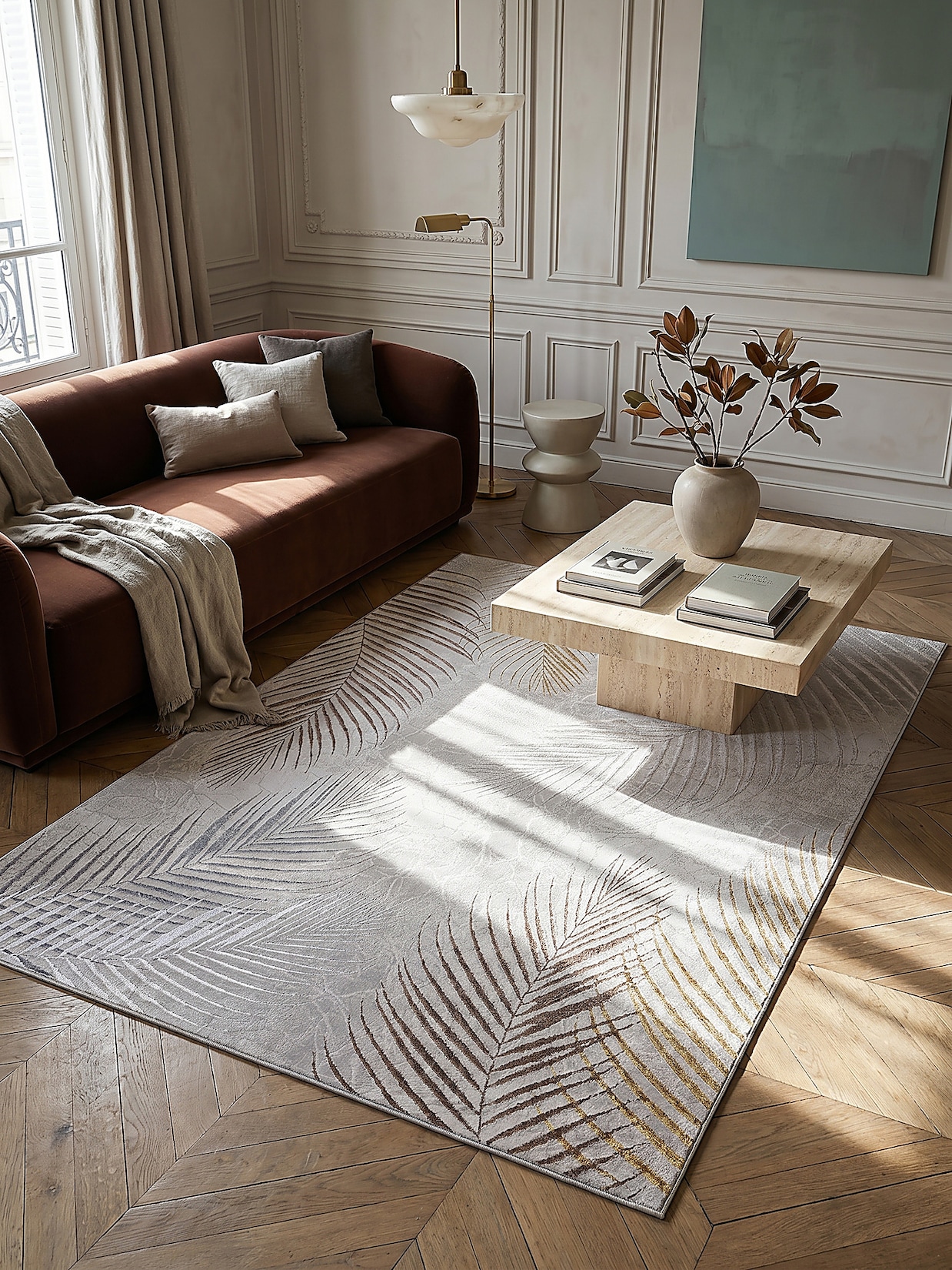 Teppich Polyester Grau 120x170 cm - KAVALA Kadima Design