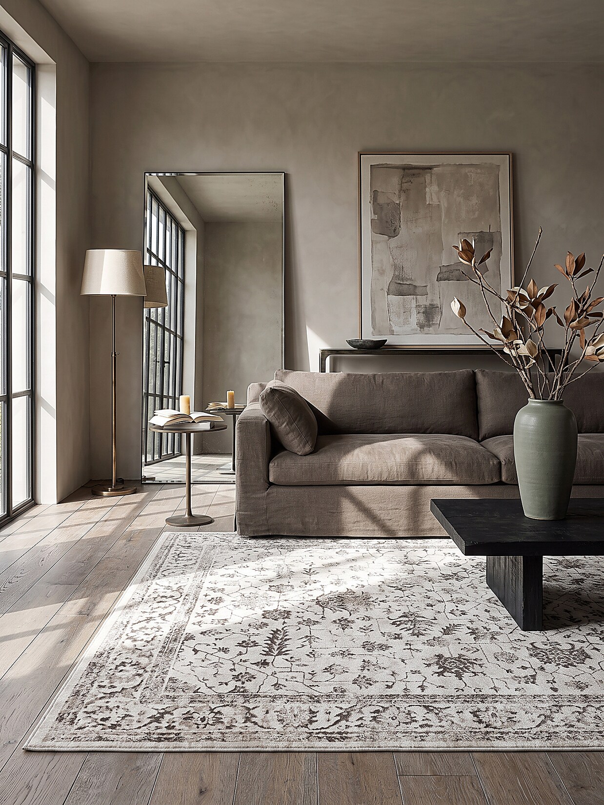 Teppich Polyester Creme 200x290 cm - KAVALA Kadima Design