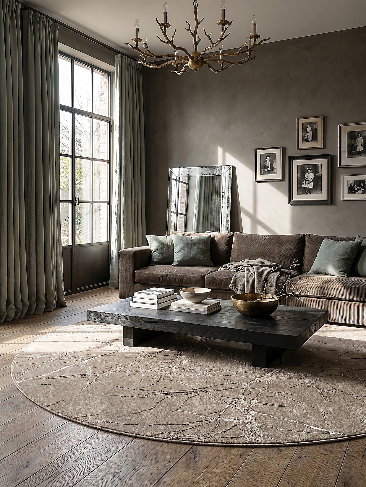 Teppich Polyester Beige 200x200 cm - KAVALA Kadima Design