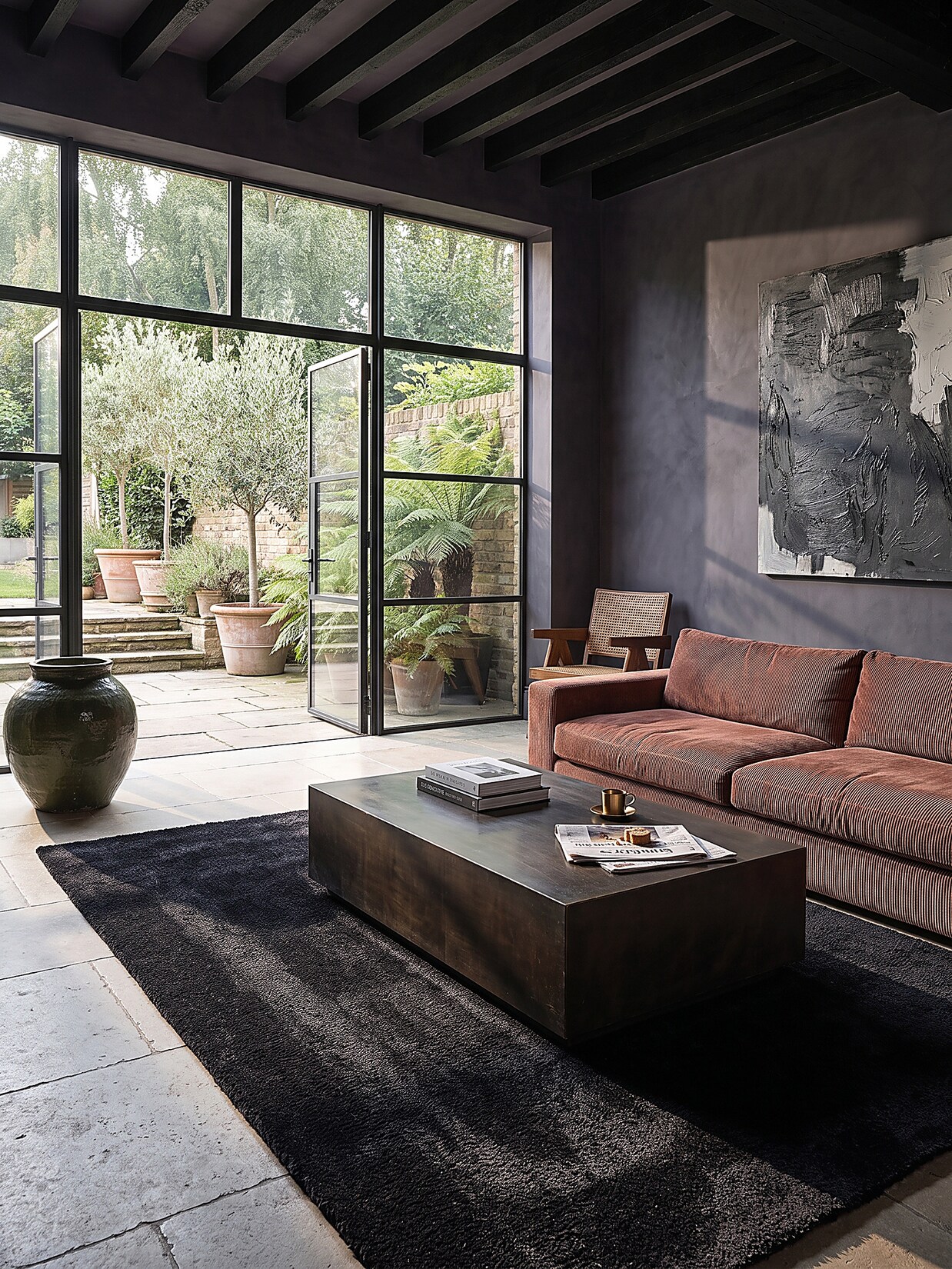 Teppich Antirutsch Schwarz 200x280 cm - ALDAN Kadima Design