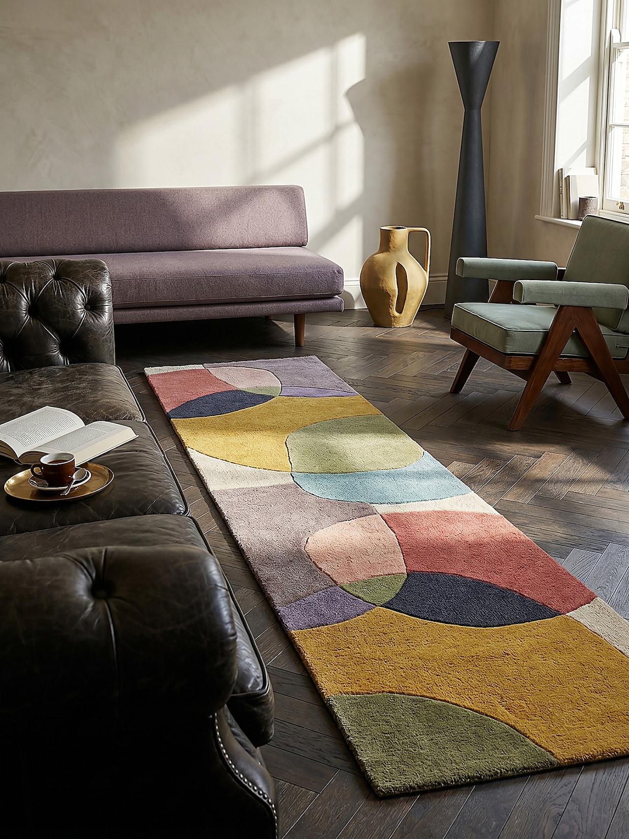 Wollteppich handgeschnitzt Bunt 120 x 170 cm - AIRE Kadima Design