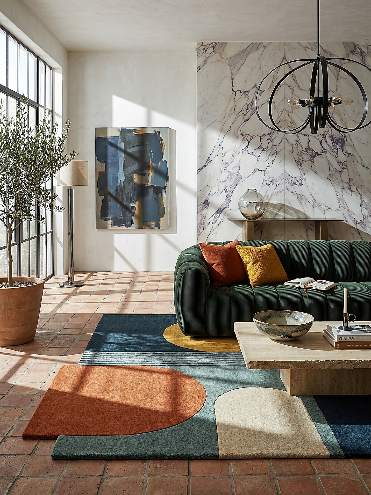 Wollteppich abstrakt Bunt 120 x 180 cm - HALLEIN | Kadima Design 