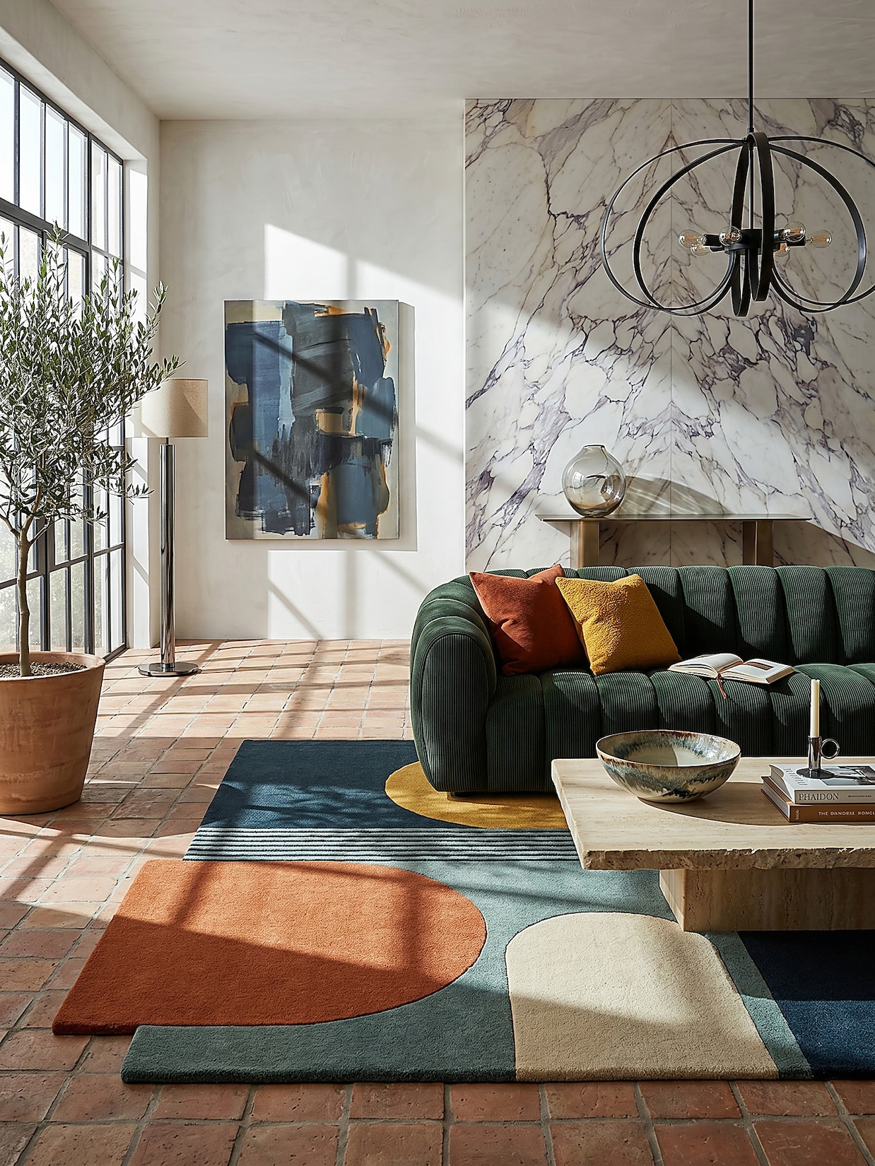 Wollteppich abstrakt Bunt 150 x 240 cm - HALLEIN Kadima Design