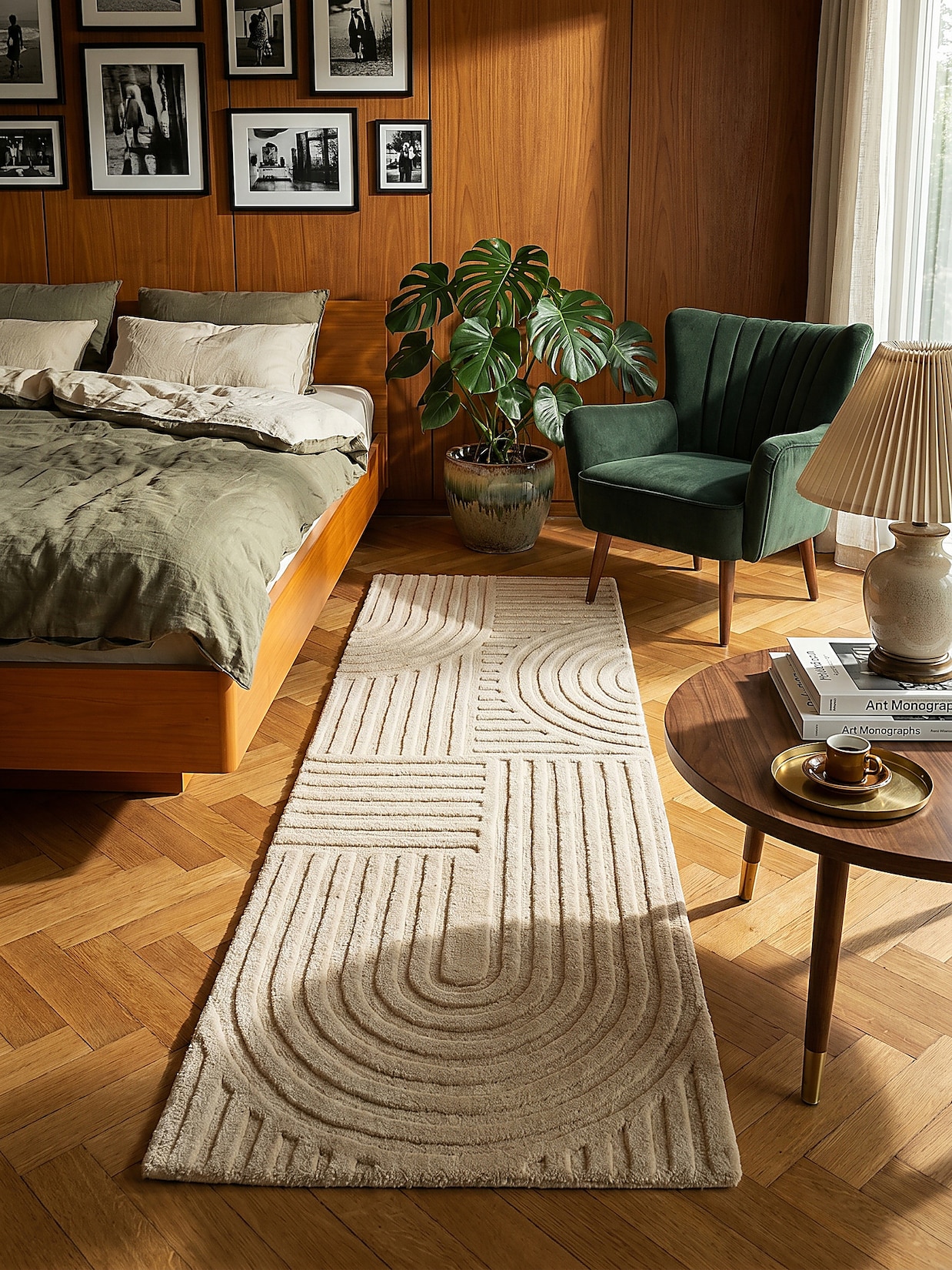 Läufer geometrisch Natur 60 x 230 cm - LEVEN Kadima Design