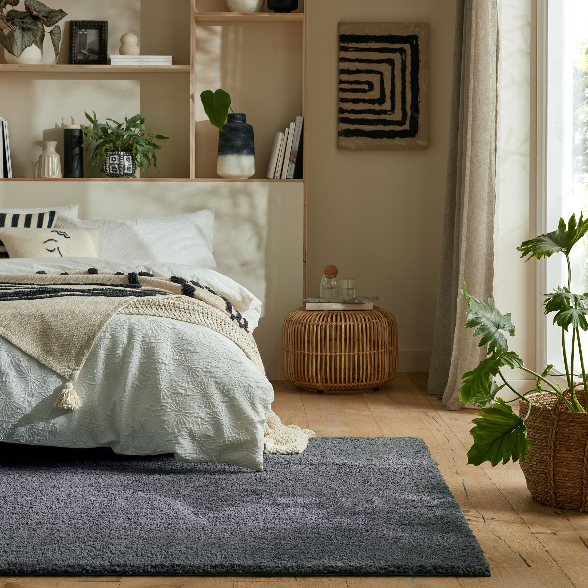 Teppich uni Anthrazit 80 x 150 cm - GIPPING | Kadima Design 