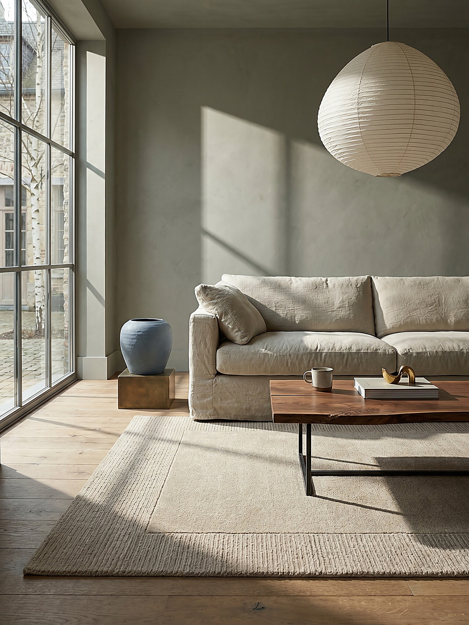 Wollteppich uni Natur 200 x 290 cm - MOLE | Kadima Design 