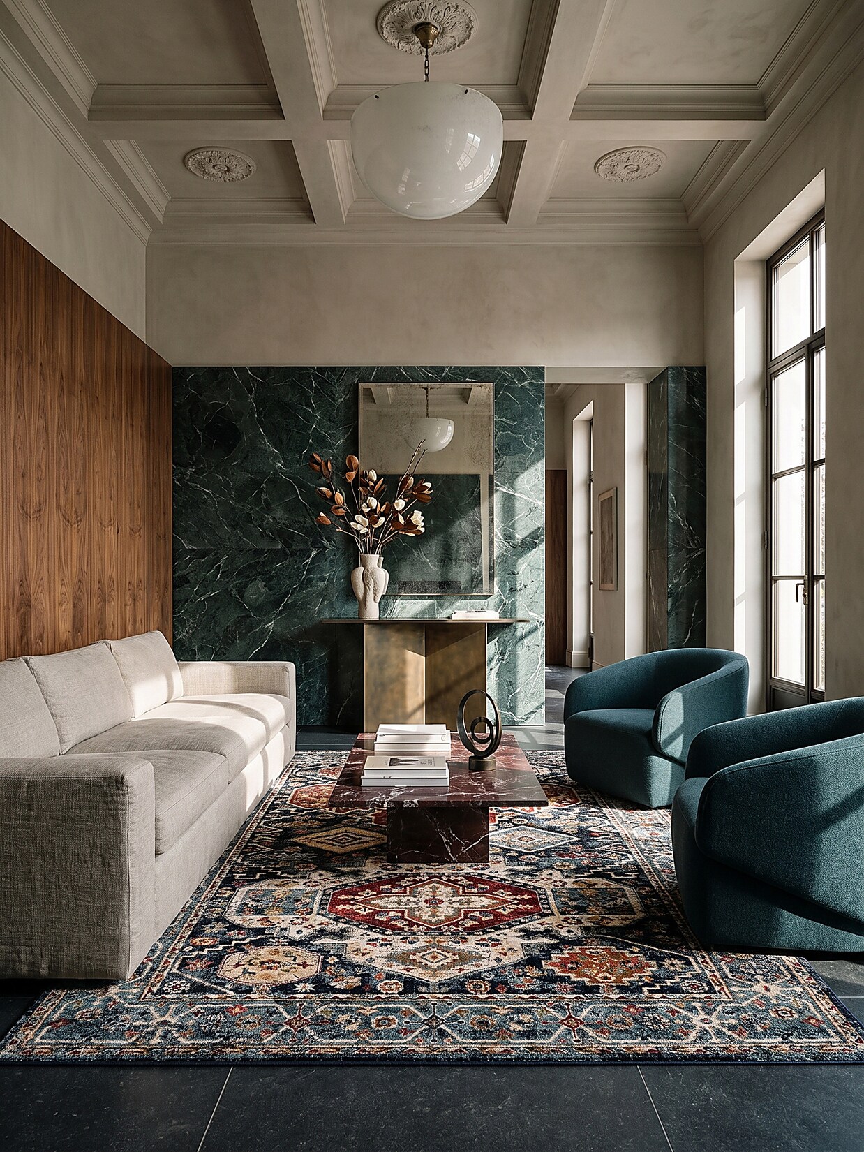 Teppich geometrisch Blau 200 x 290 cm - GLAZERT Kadima Design