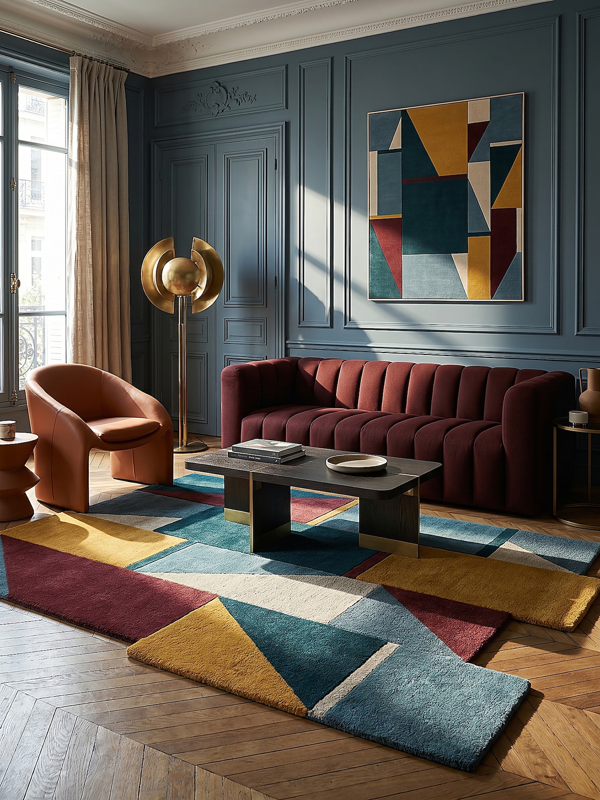 Wollteppich geometrisch Bunt 200 x 290 cm - HALLEIN Kadima Design
