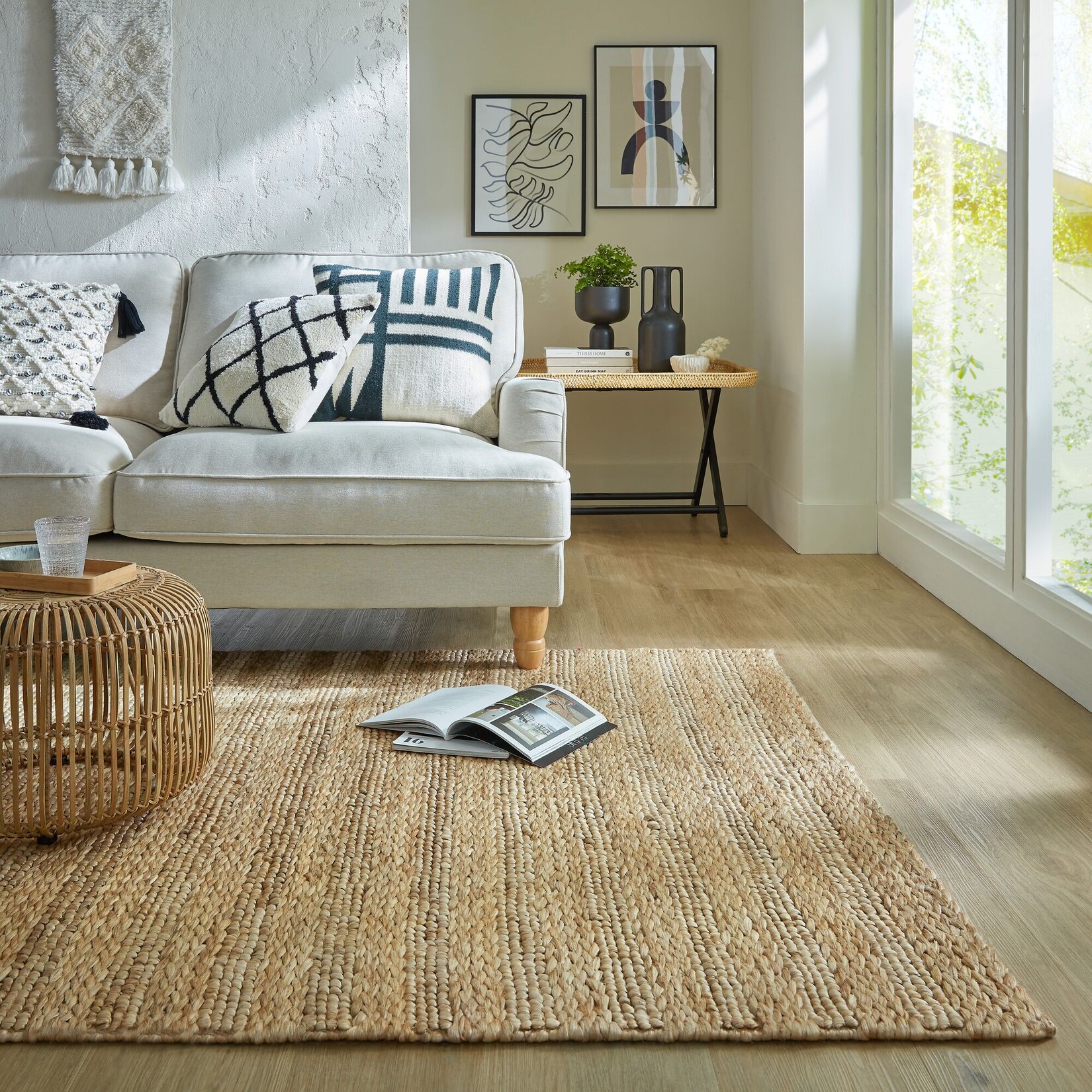 Teppich handgewebt Natur 200 x 290 cm - CHASE Kadima Design
