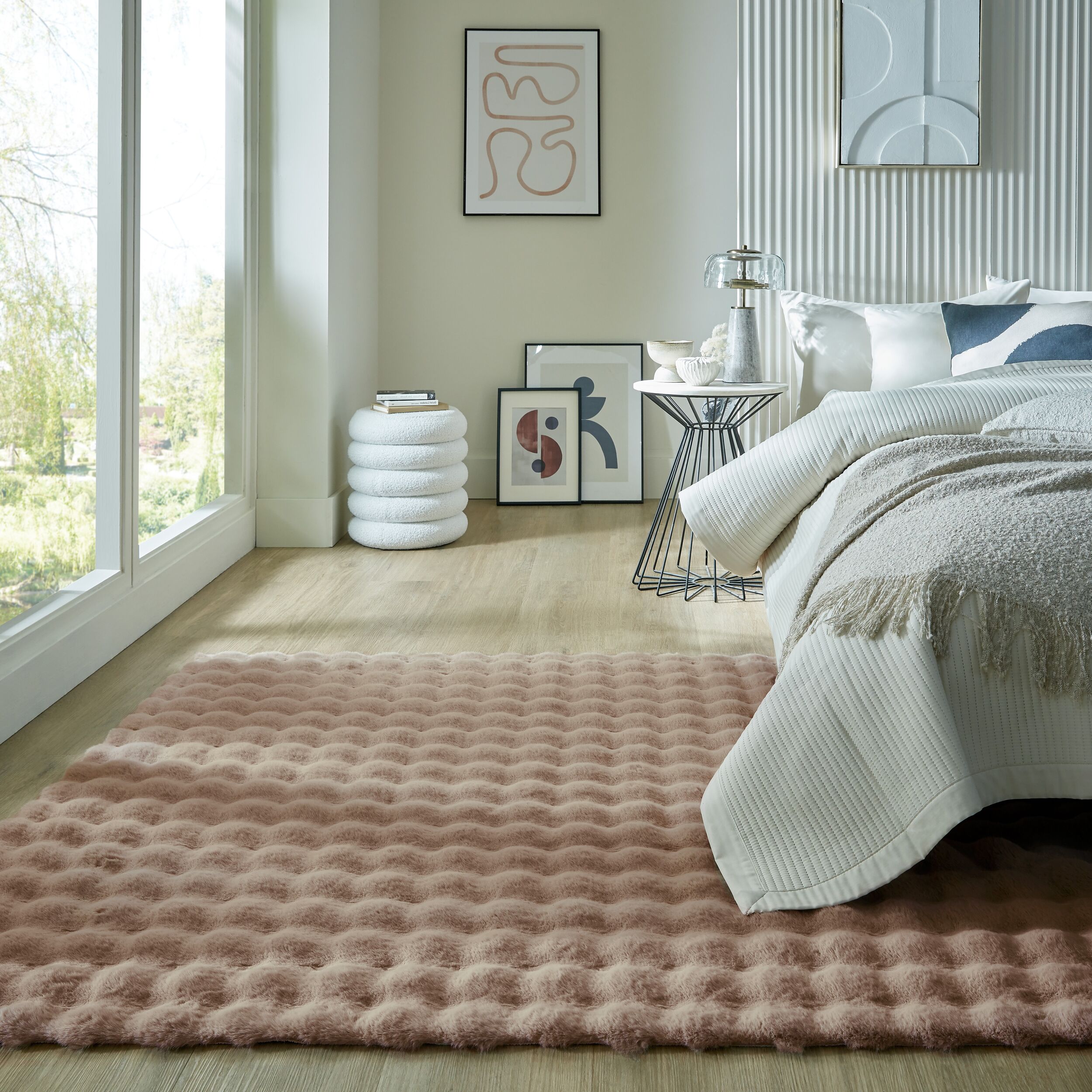 Teppich uni Taupe 180 x 290 cm - LUNE | Kadima Design 