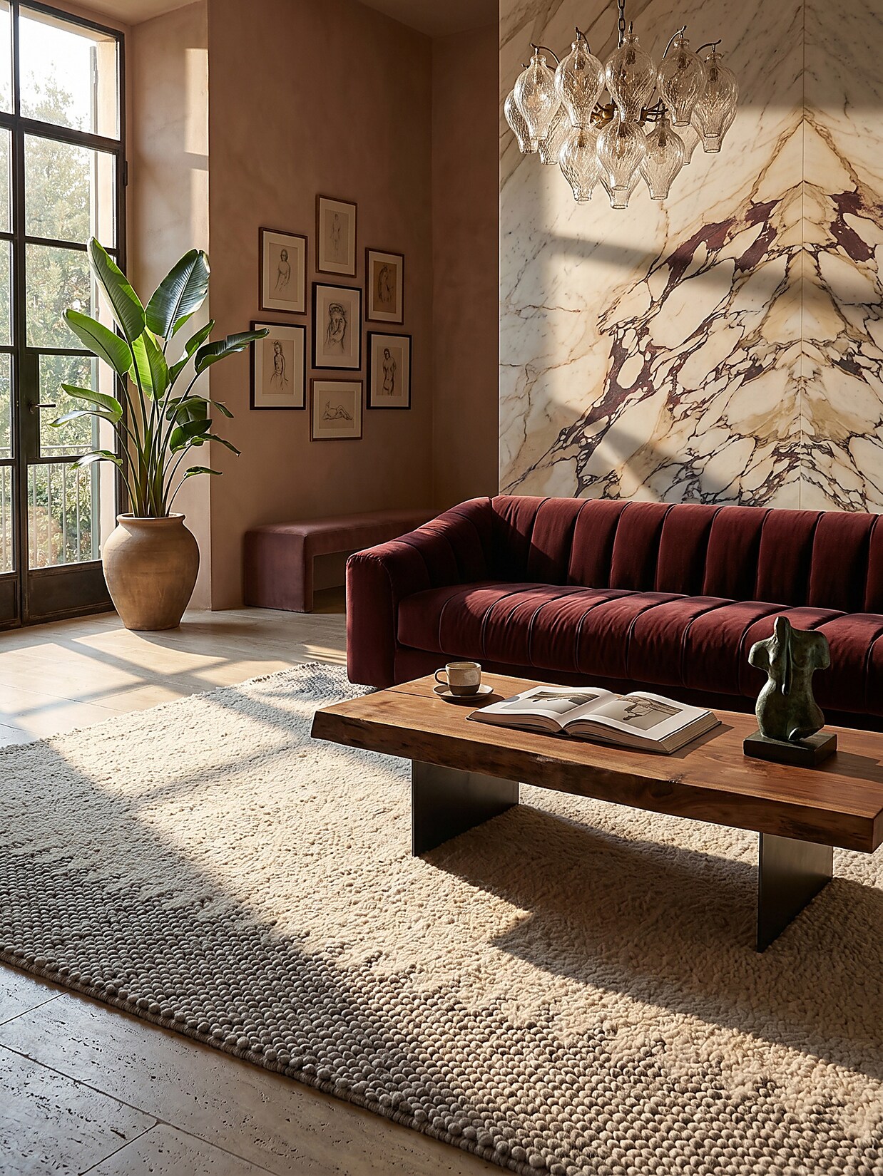 Teppich Bordüre Beige 80 x 150 cm - MEDWAY Kadima Design