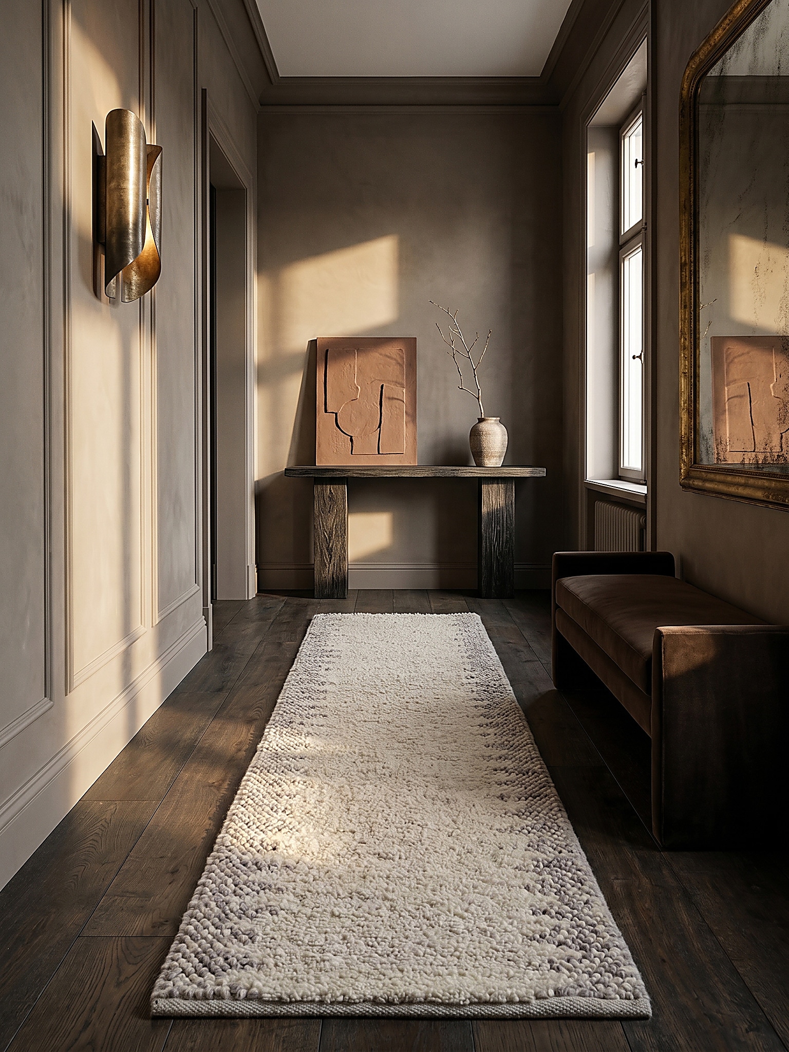 L&auml;ufer Bord&uuml;re Beige 60 x 230 cm - MEDWAY | Kadima Design 