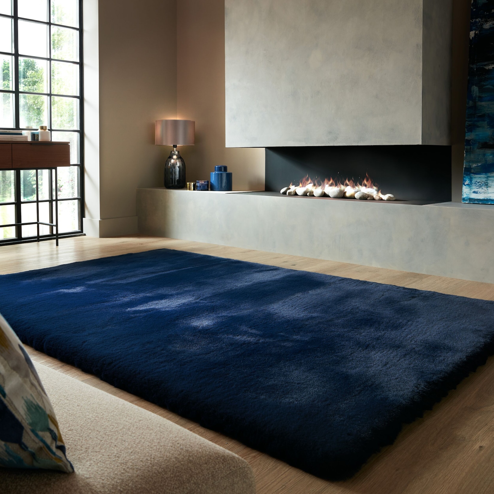 Teppich uni Blau 120 x 170 cm - DENE Kadima Design