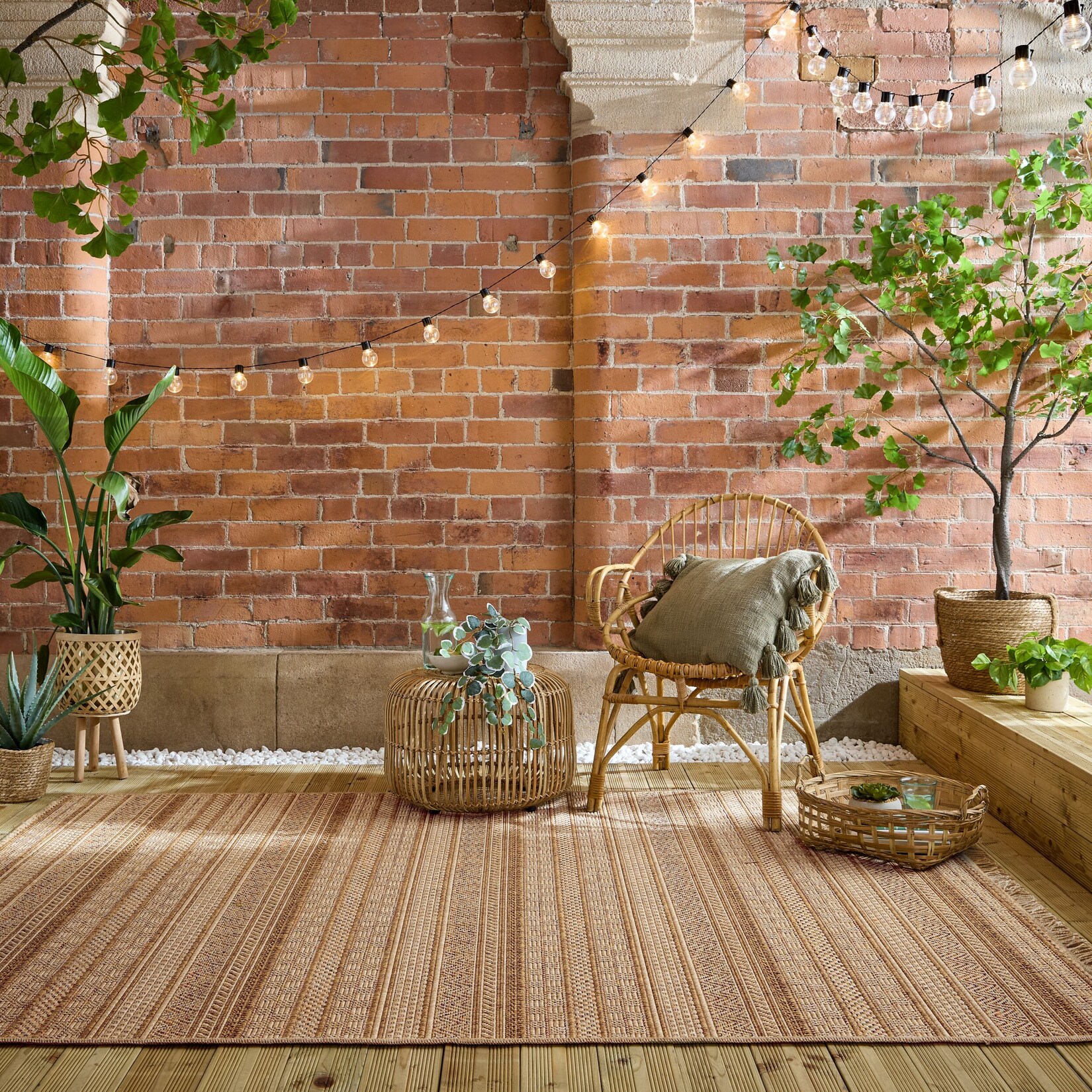 Outdoor-Teppich waschbar Ocker 120 x 170 cm - CLYST Kadima Design