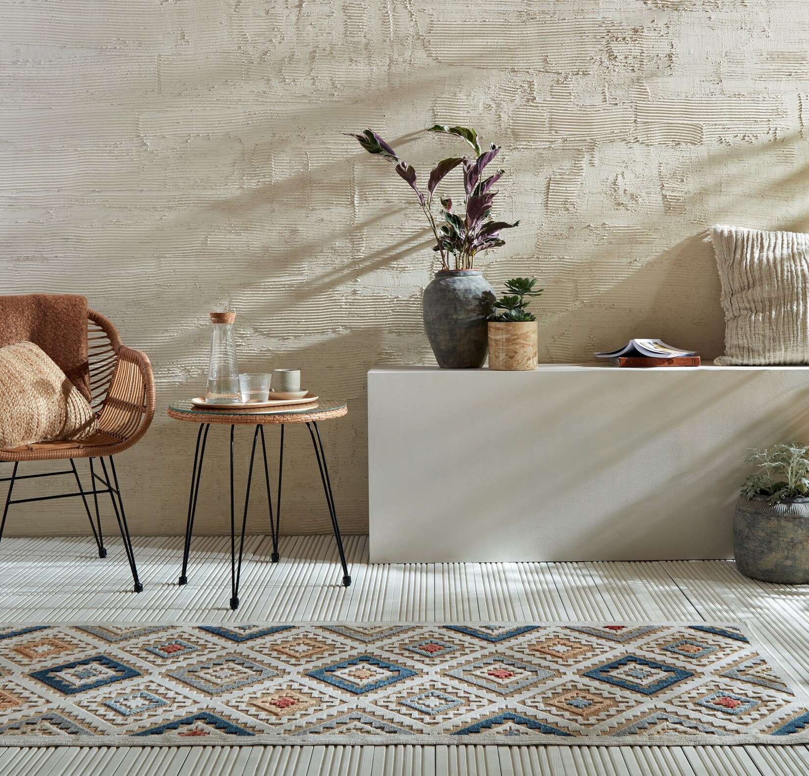 Outdoor-Läufer Orient Natur-Bunt 80 x 230 cm - LAGAN Kadima Design