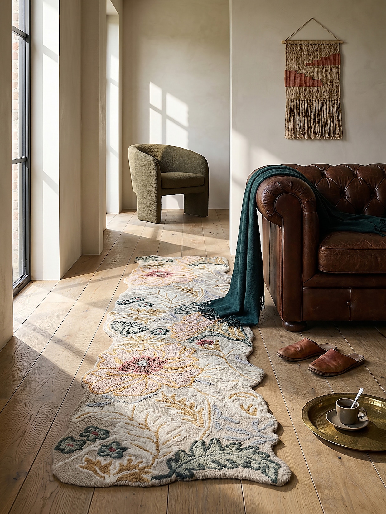 Läufer floral Hellrosa 60 x 230 cm - CHAR Kadima Design