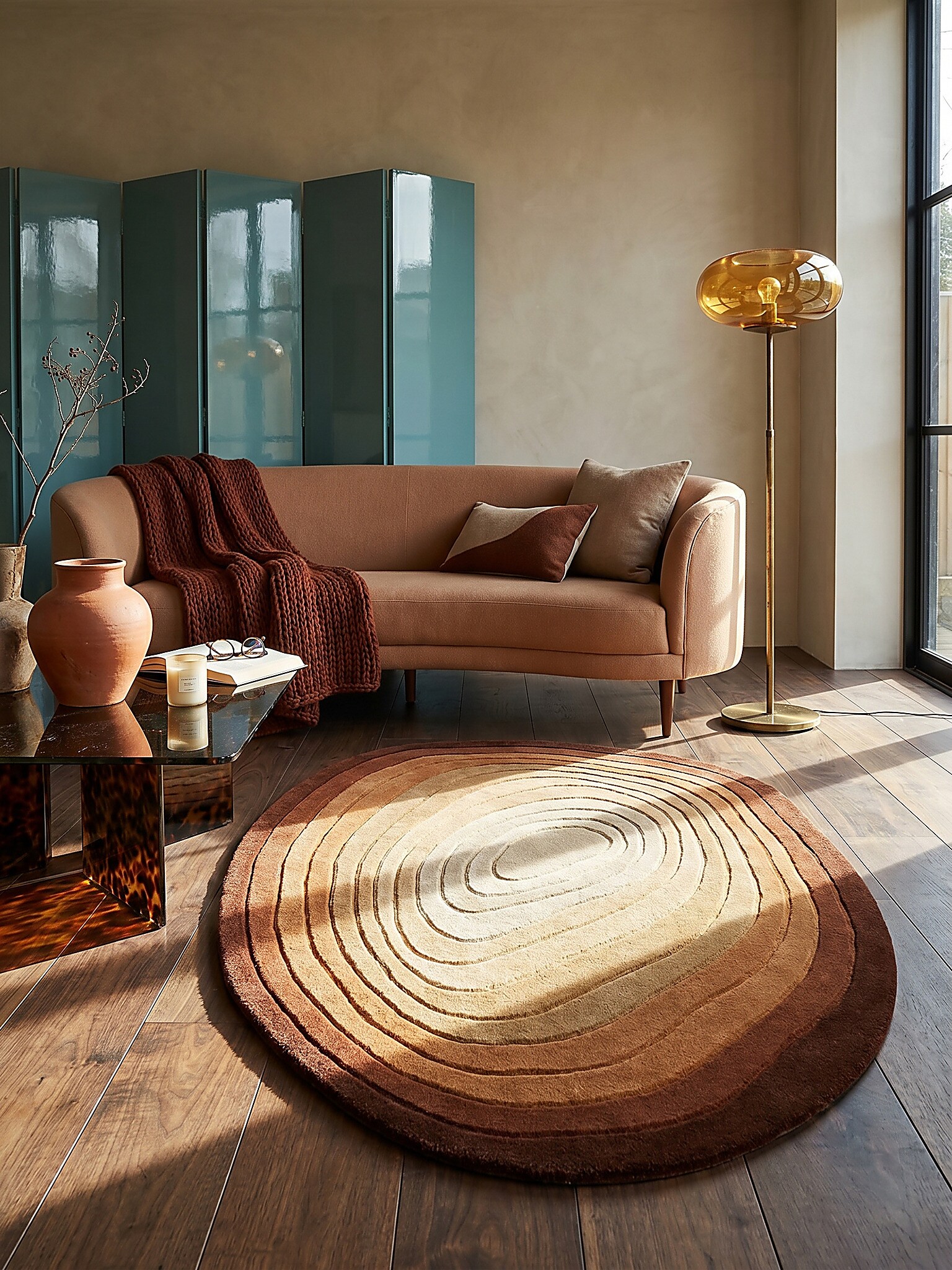 Wollteppich abstrakt Terrakotta 200 x 290 cm - PARRET | Kadima Design 
