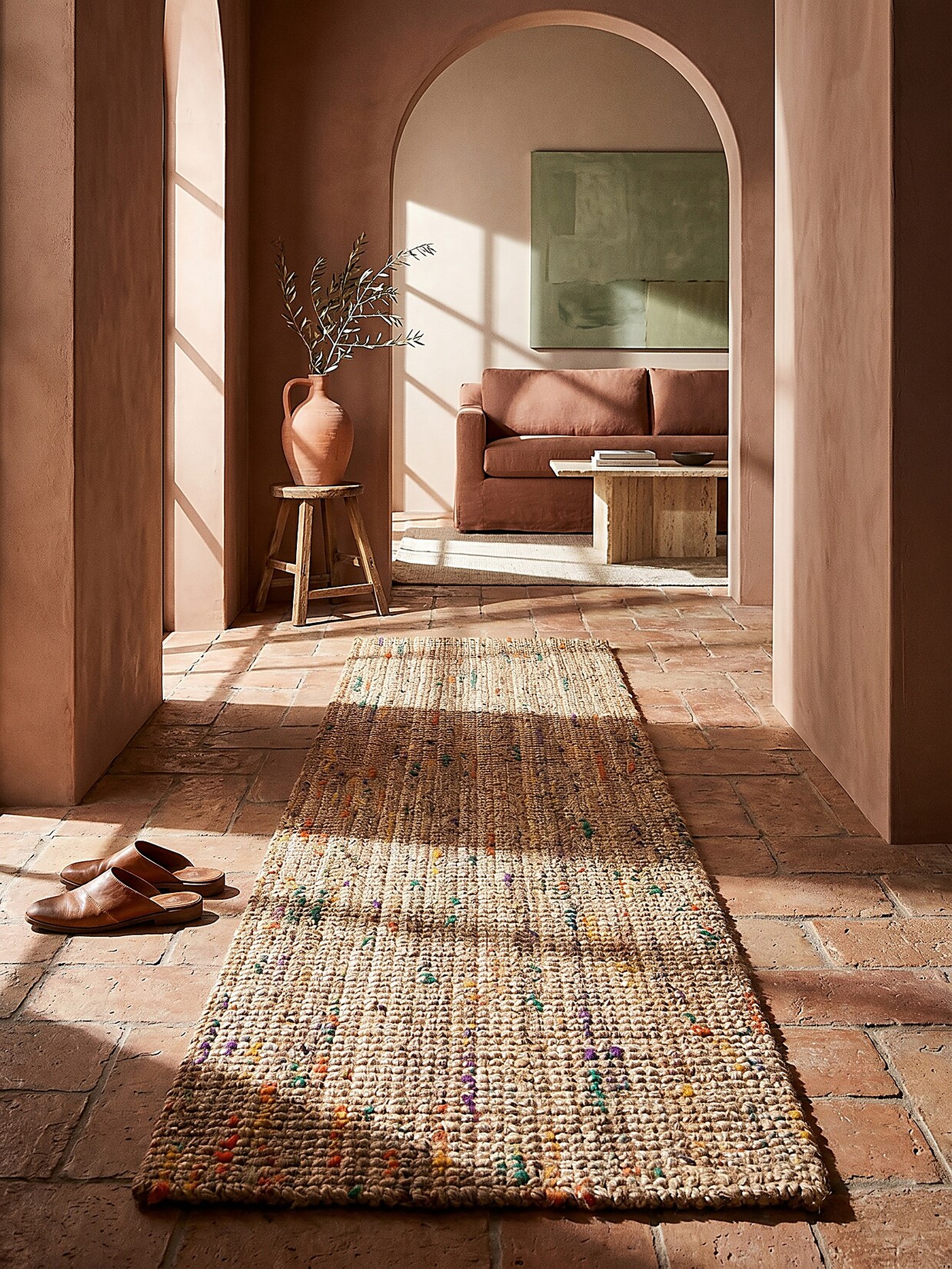 Läufer Boho Natur-Bunt 60 x 230 cm - ERME Kadima Design