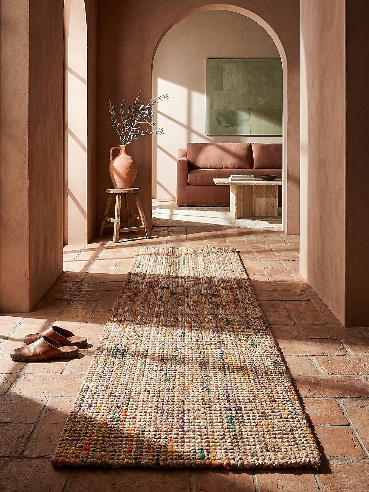 Läufer Boho Natur-Bunt 60 x 300 cm - ERME Kadima Design
