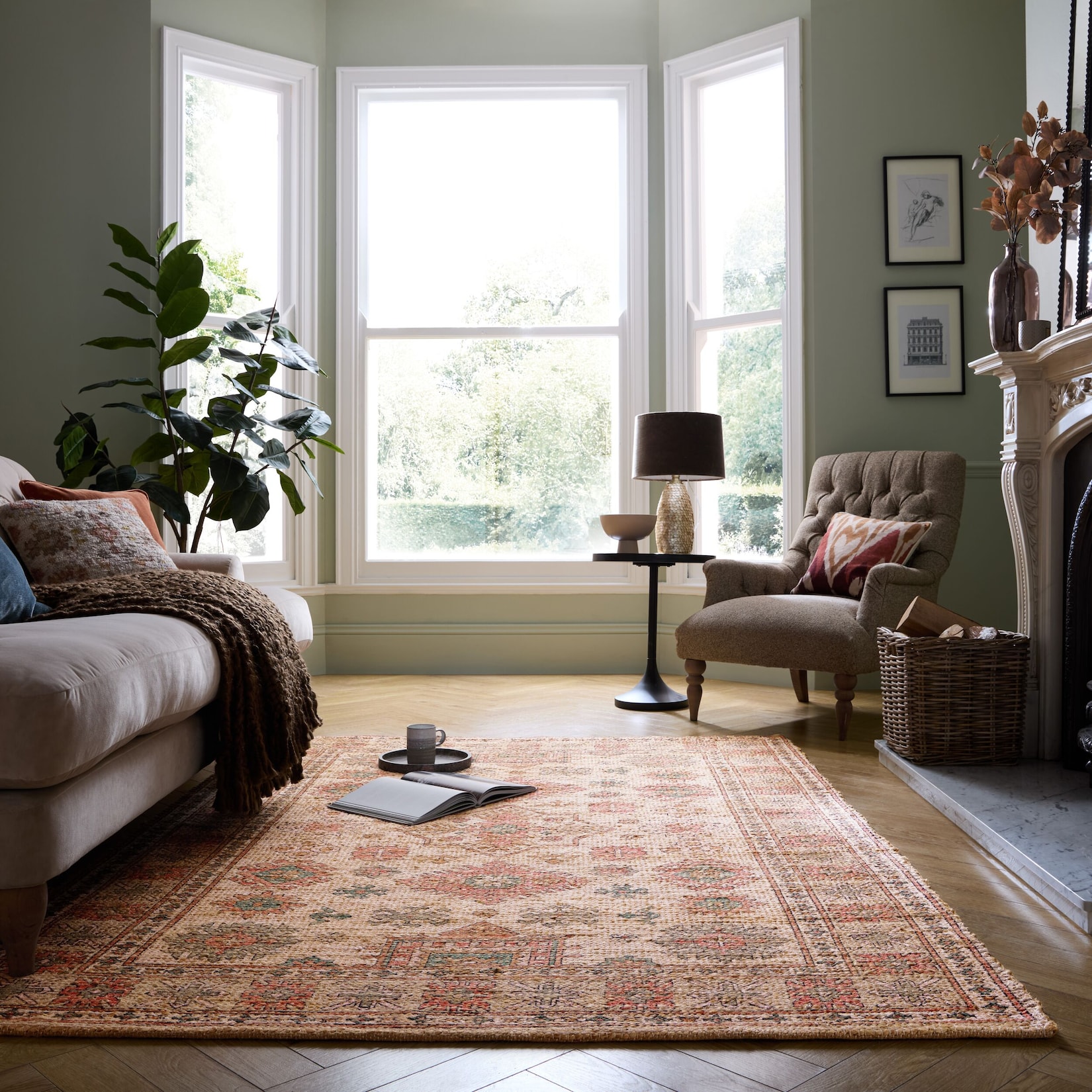 Jute-Teppich Orient Rosa 120 x 170 cm - AVILL Kadima Design