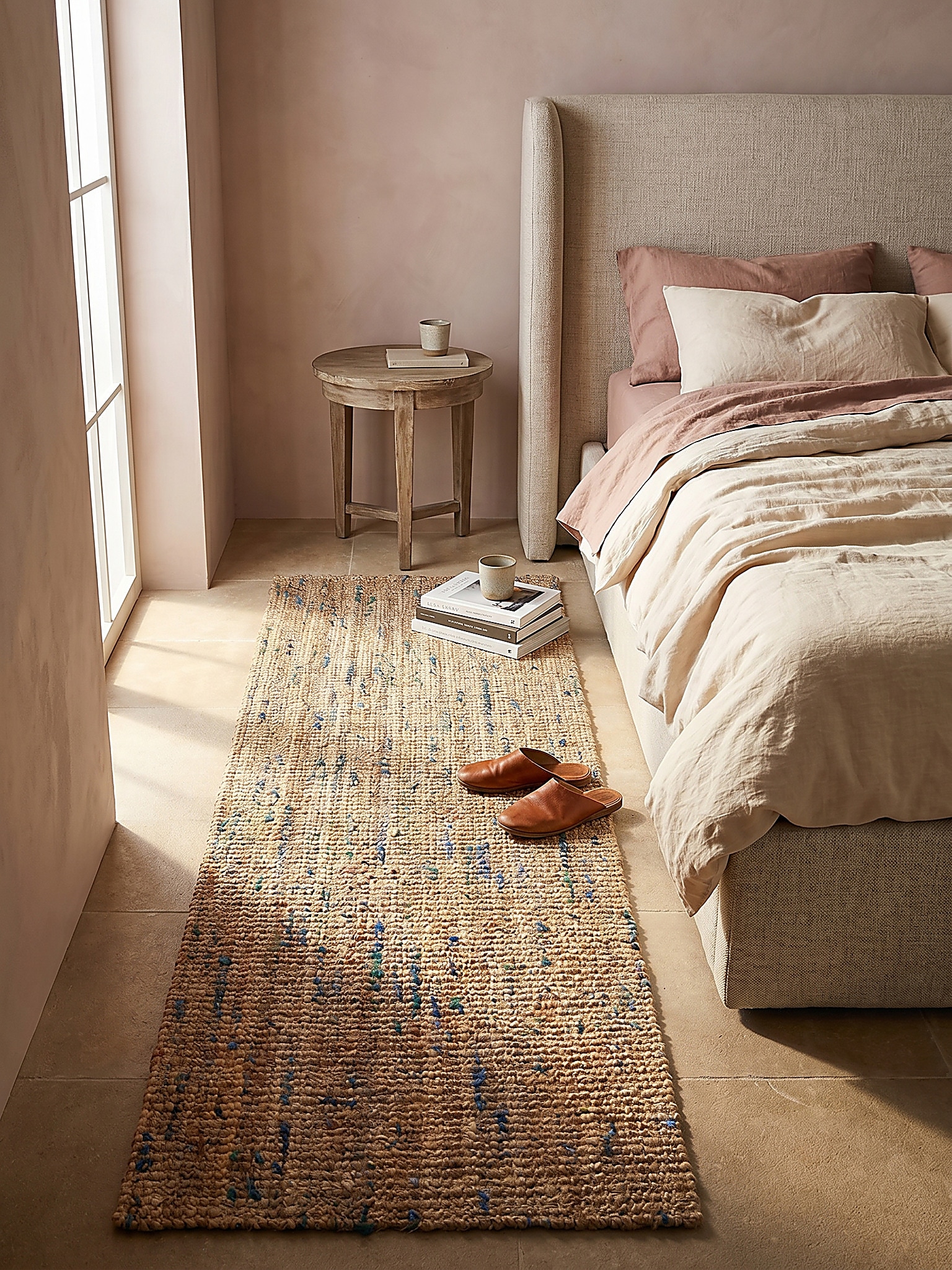 L&auml;ufer Boho Natur-Blau 60 x 300 cm - ERME | Kadima Design 